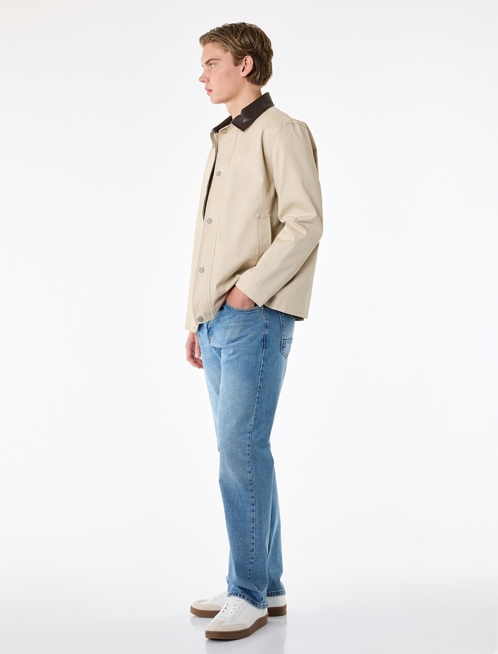  Standart Bel Normal Bel Düz Paça Denim Pantolon - Mark Straight Jeans