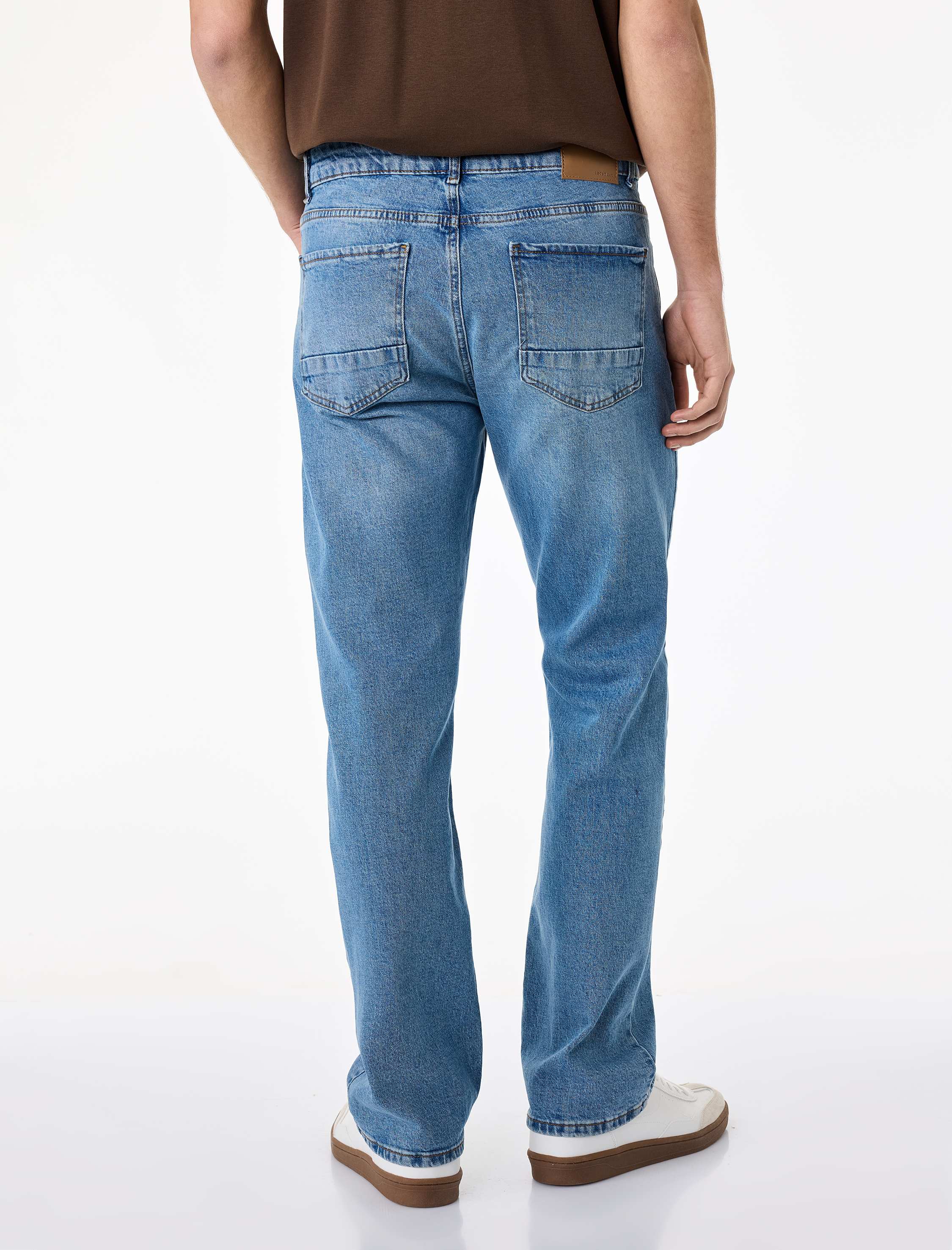   Standart Bel Normal Bel Düz Paça Denim Pantolon - Mark Straight Jeans