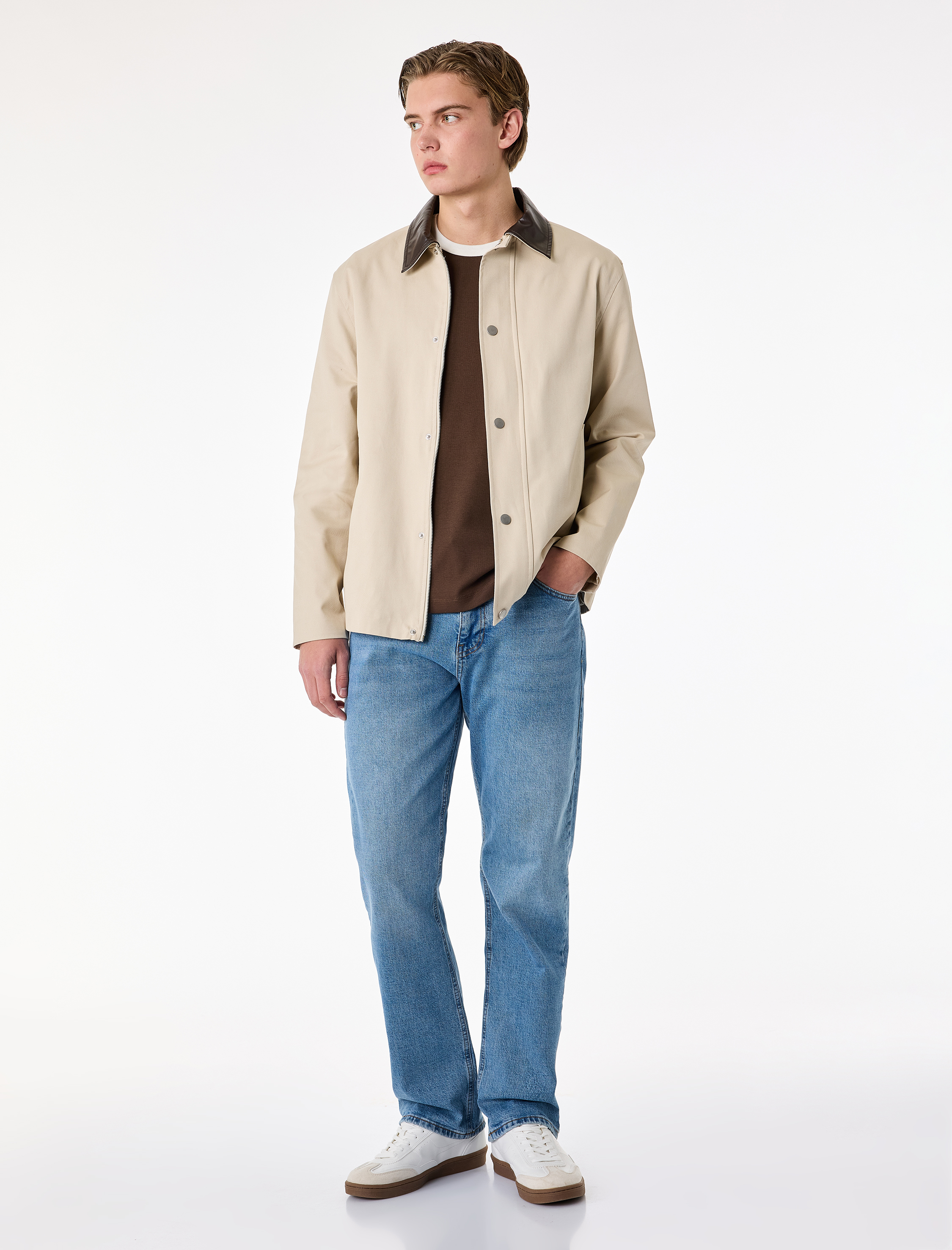   Standart Bel Normal Bel Düz Paça Denim Pantolon - Mark Straight Jeans