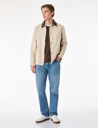 Standart Bel Normal Bel Düz Paça Denim Pantolon - Mark Straight Jeans