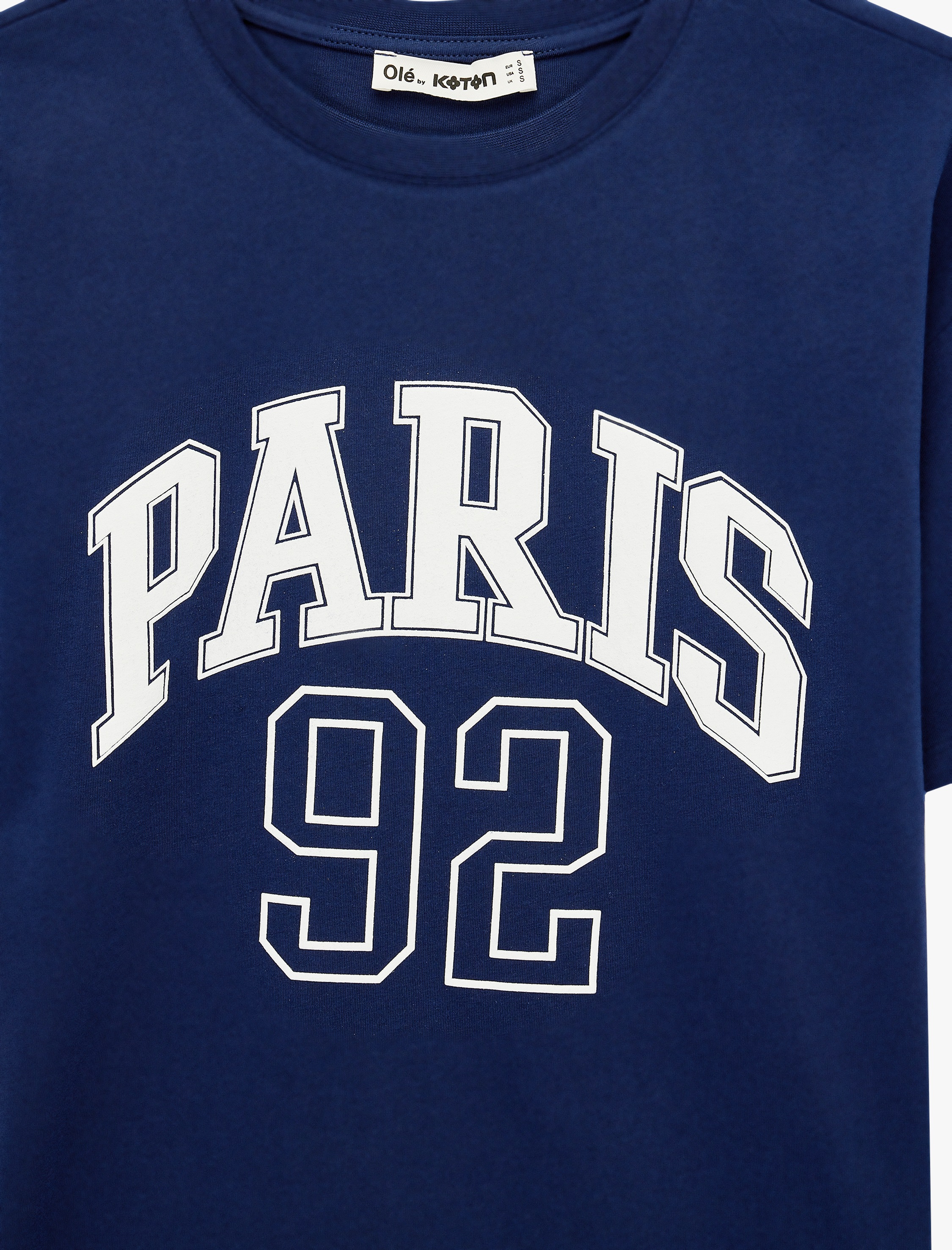 Rahat Kalıp Kısa Kollu Bisiklet Yaka Pamuklu Baskılı Tişört - Görsel 6