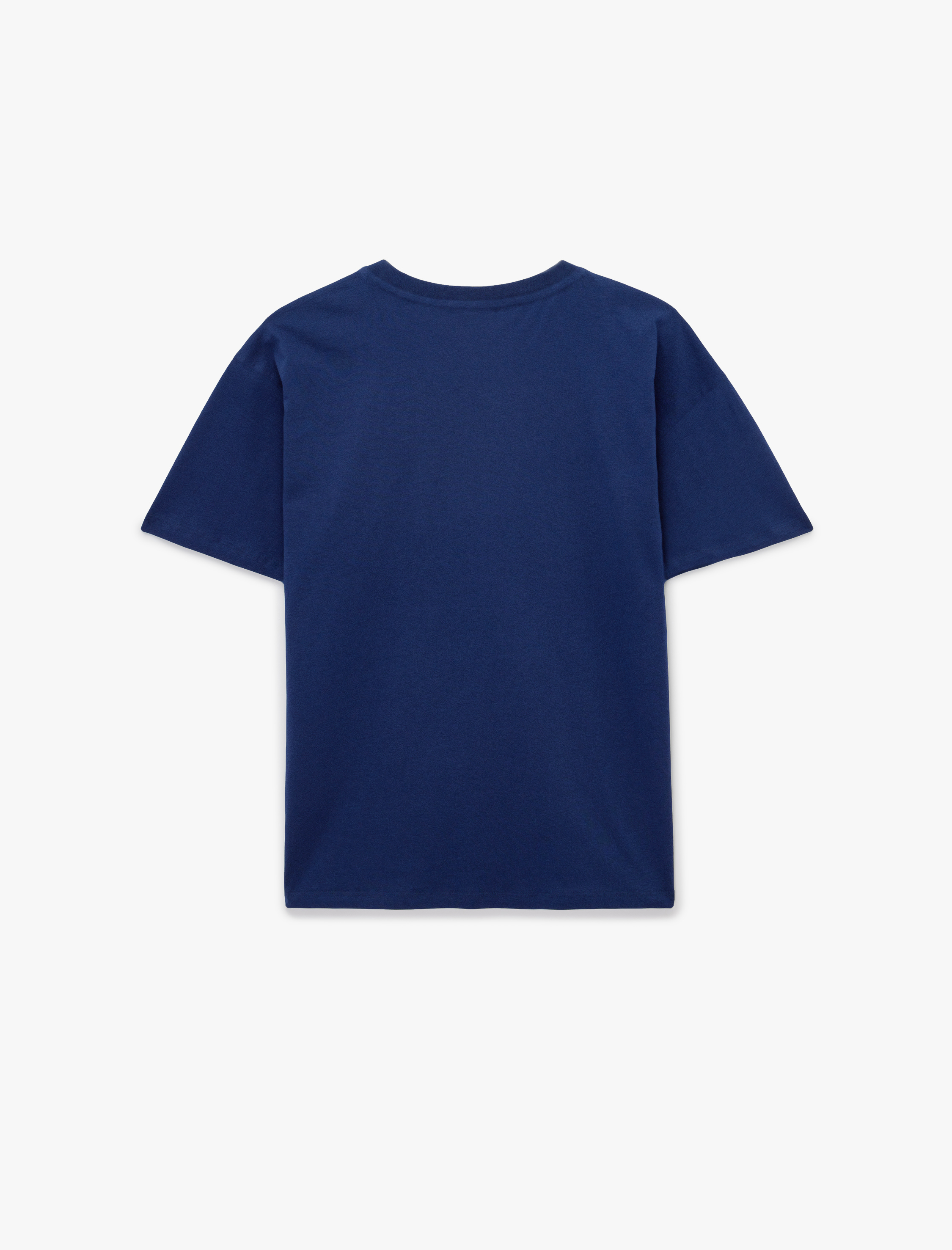 Rahat Kalıp Kısa Kollu Bisiklet Yaka Pamuklu Baskılı Tişört - Görsel 5