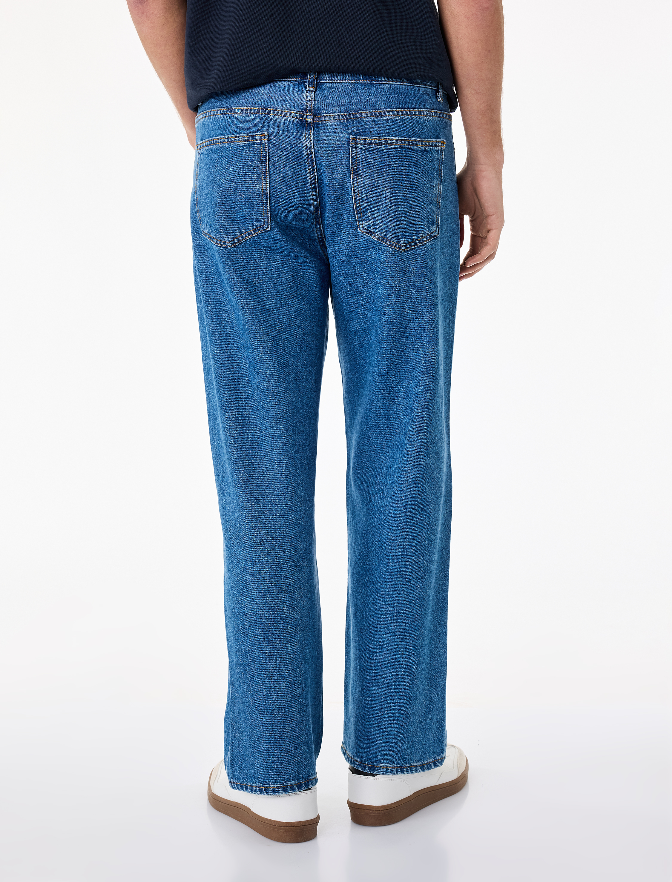   Bol Kalıp Pamuklu Cepli Normal Bel Baggy Jean Pantolon