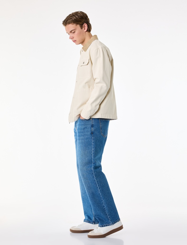  Bol Kalıp Pamuklu Cepli Normal Bel Baggy Jean Pantolon