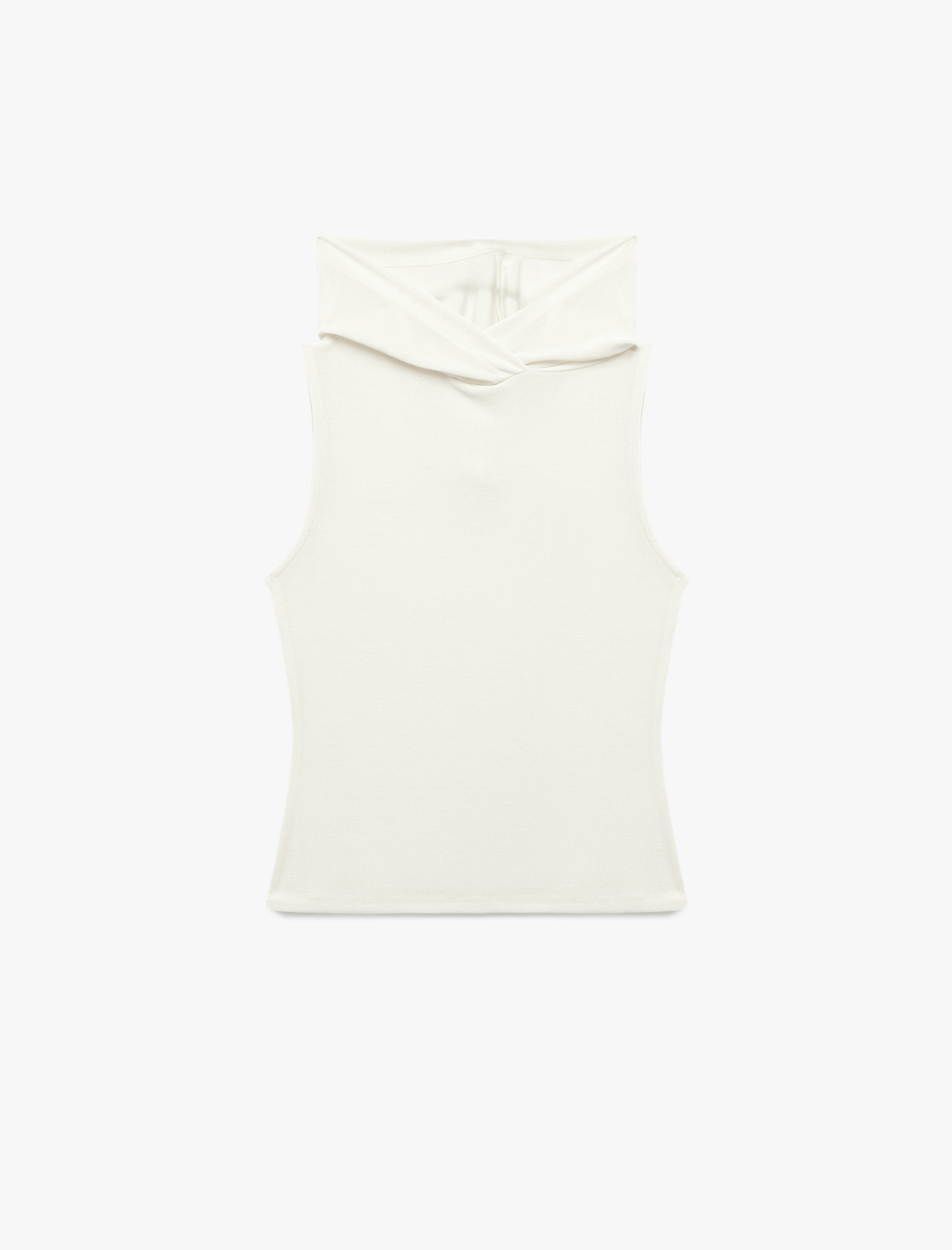  Buzzy Kumaş Basic Kolsuz Kapüşonlu Top