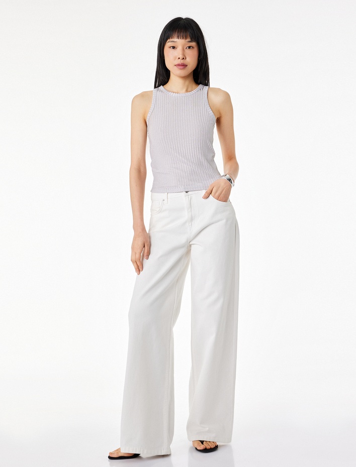  Slim Fit Kolsuz Bisiklet Yaka Atlet