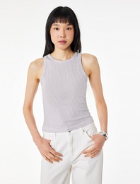 Slim Fit Kolsuz Bisiklet Yaka Atlet