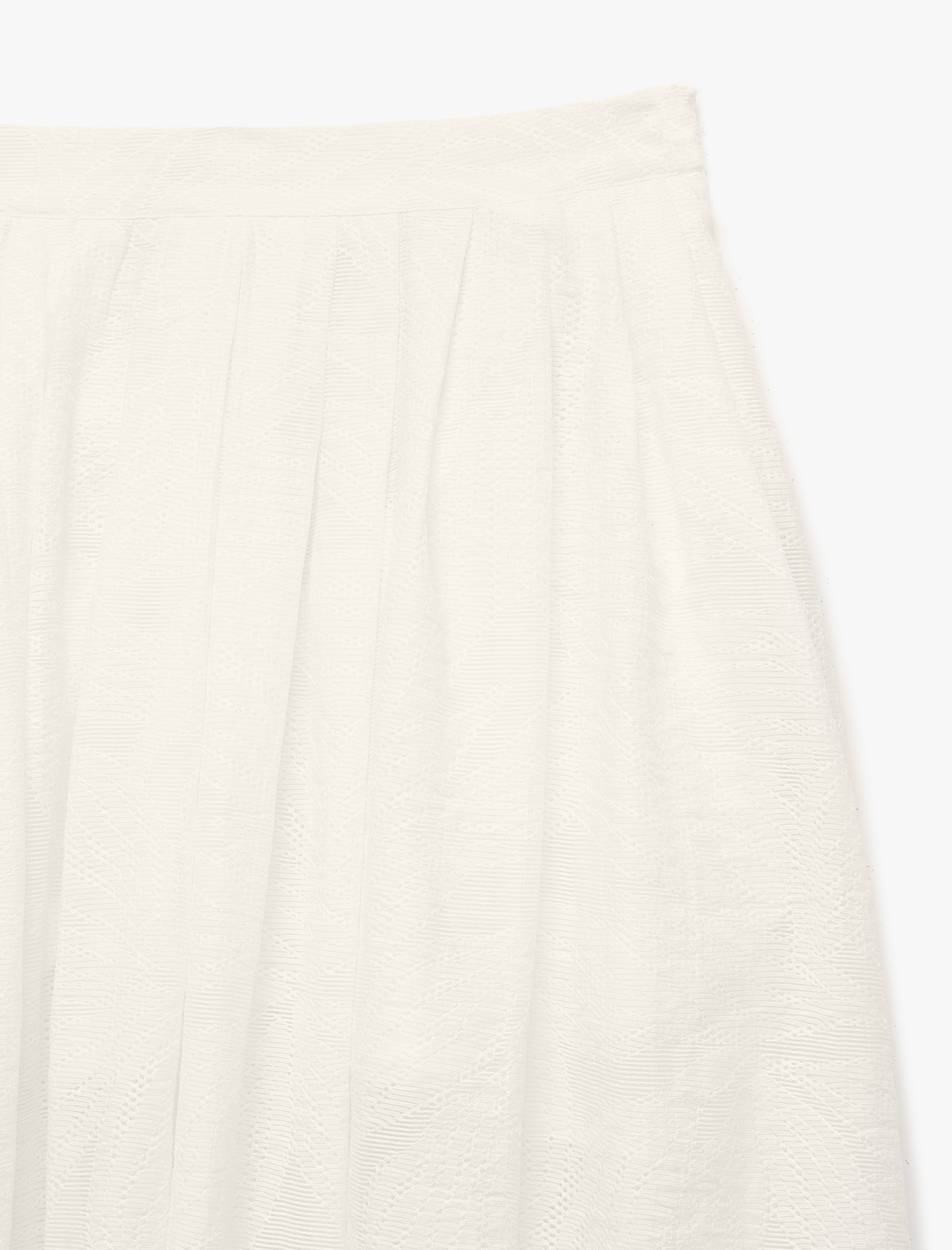   Viskon Kumaş Floral Dokulu Yırtmaç Detaylı Pileli Midi Kloş Etek