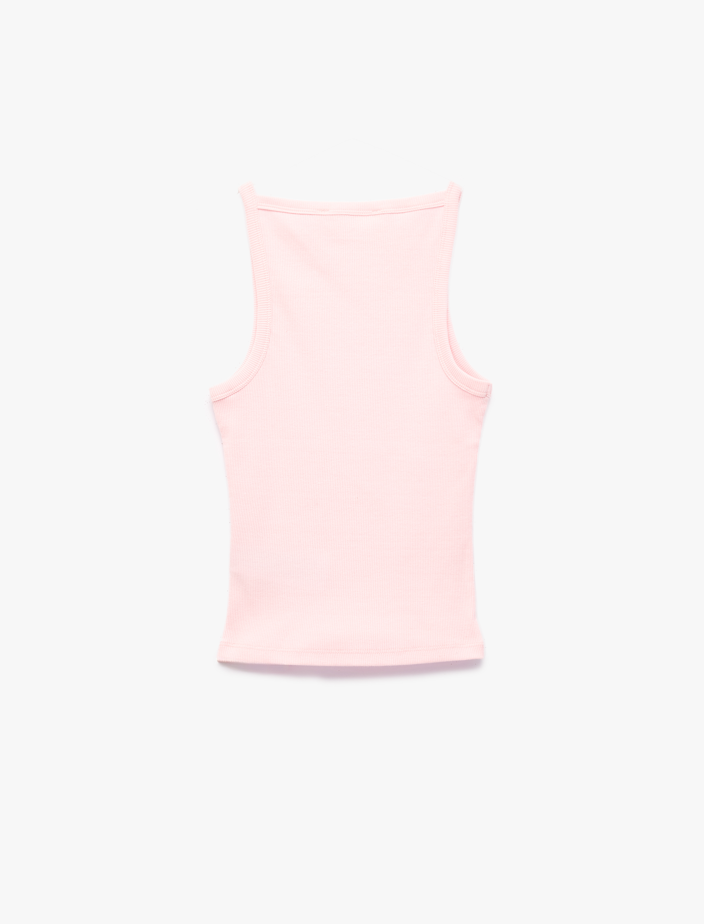   Slim Fit Pamuklu Kolsuz Kayık Yaka Bluz