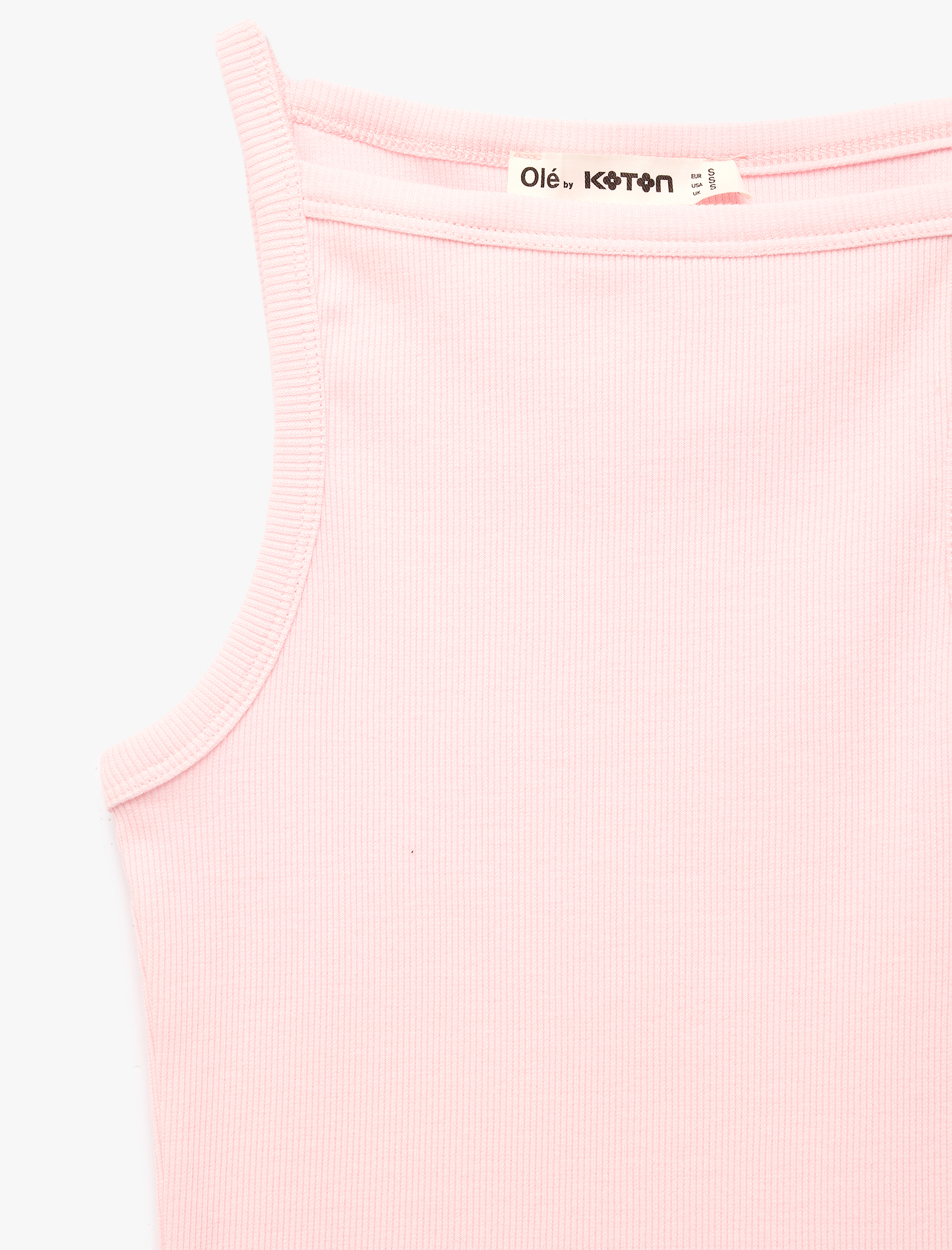   Slim Fit Pamuklu Kolsuz Kayık Yaka Bluz