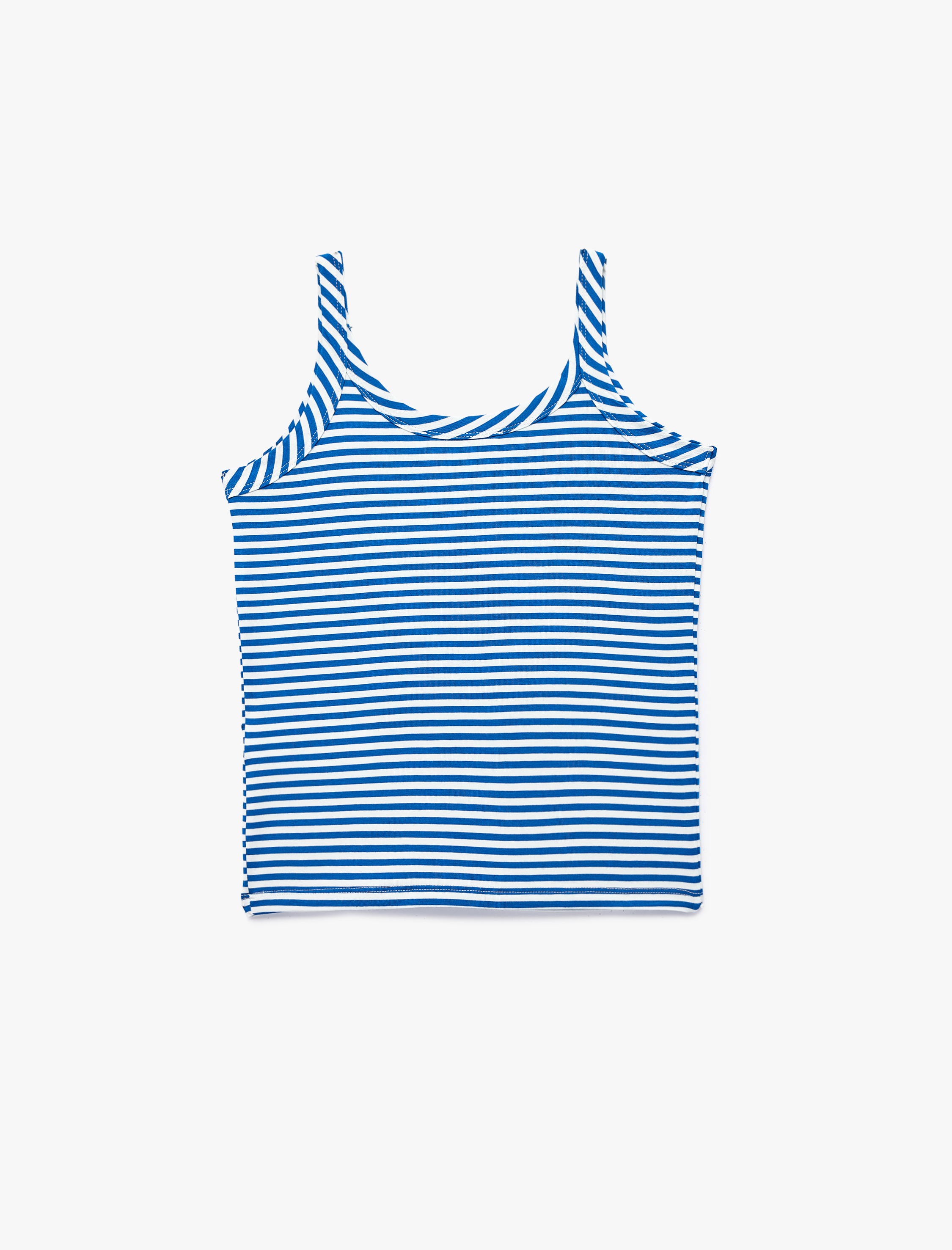   Slim Fit U Yaka Askılı Çizgili Atlet