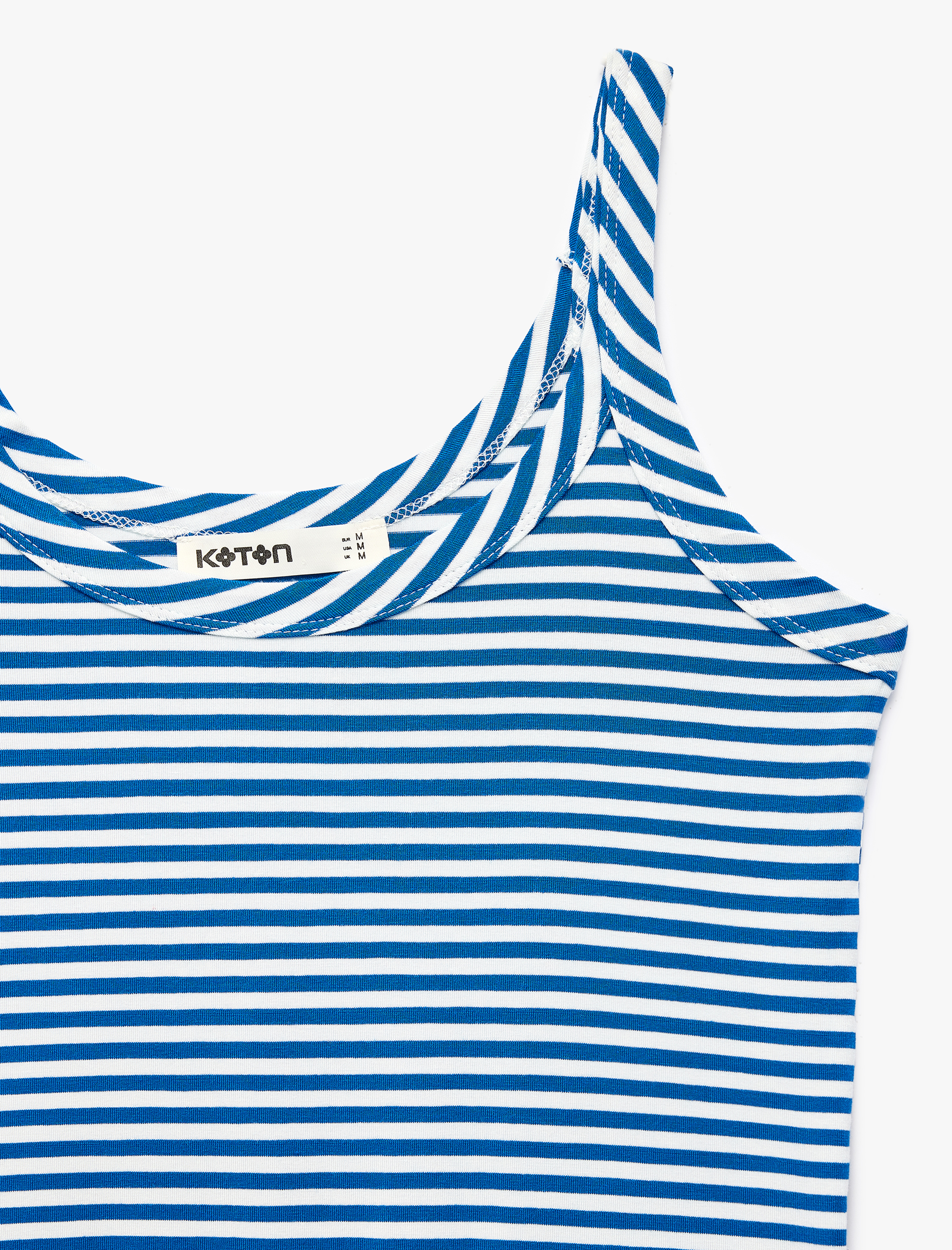   Slim Fit U Yaka Askılı Çizgili Atlet