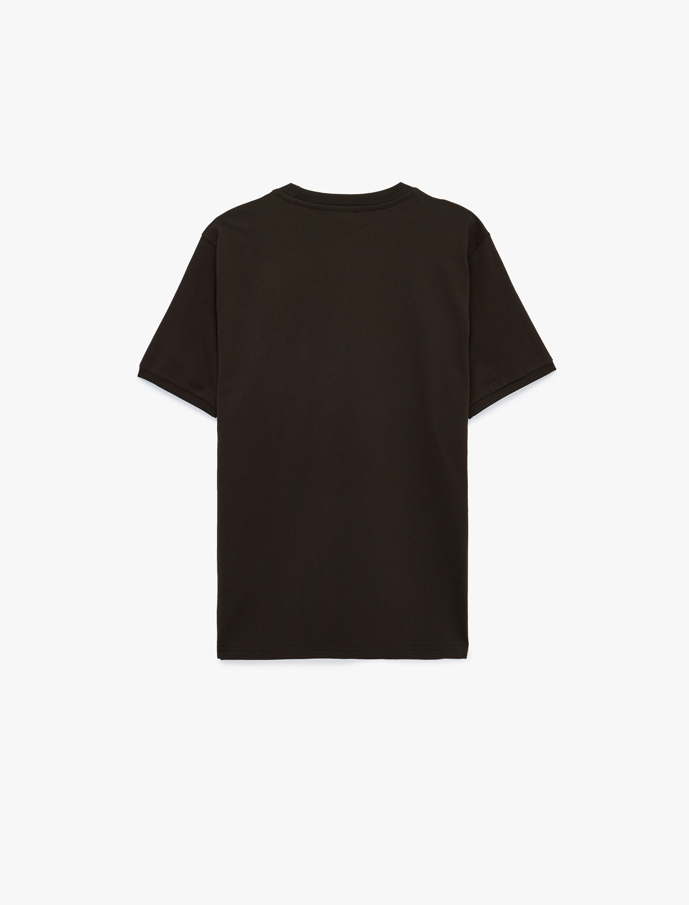   Regular Fit Kısa Kollu Bisiklet Yaka Pamuklu Baskılı Tişört