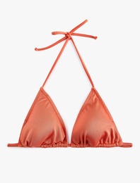 Boyundan Bağlamalı Üçgen Bikini Üstü