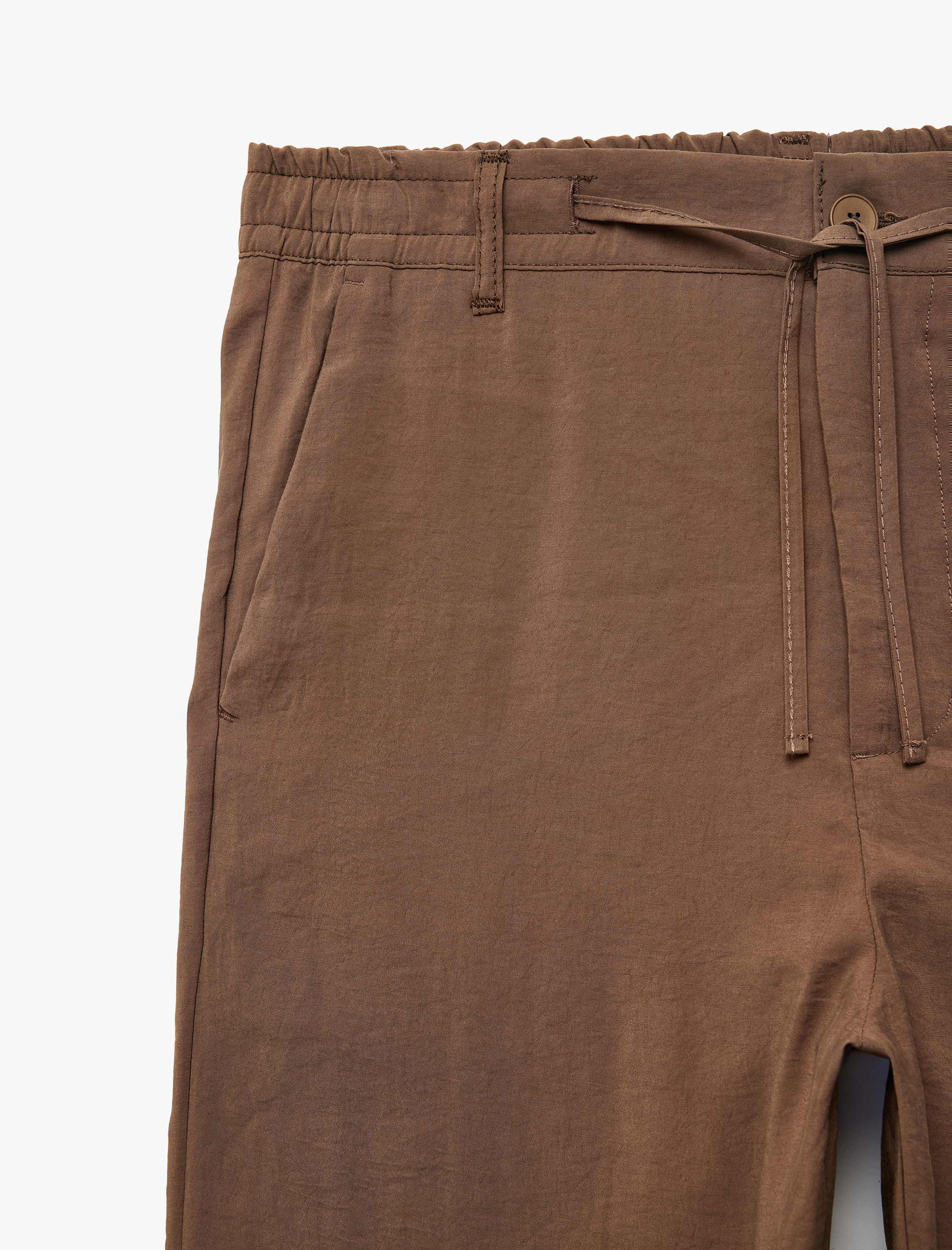   Regular Fit Cepli Beli Bağcıklı Düğmeli Modal Pantolon