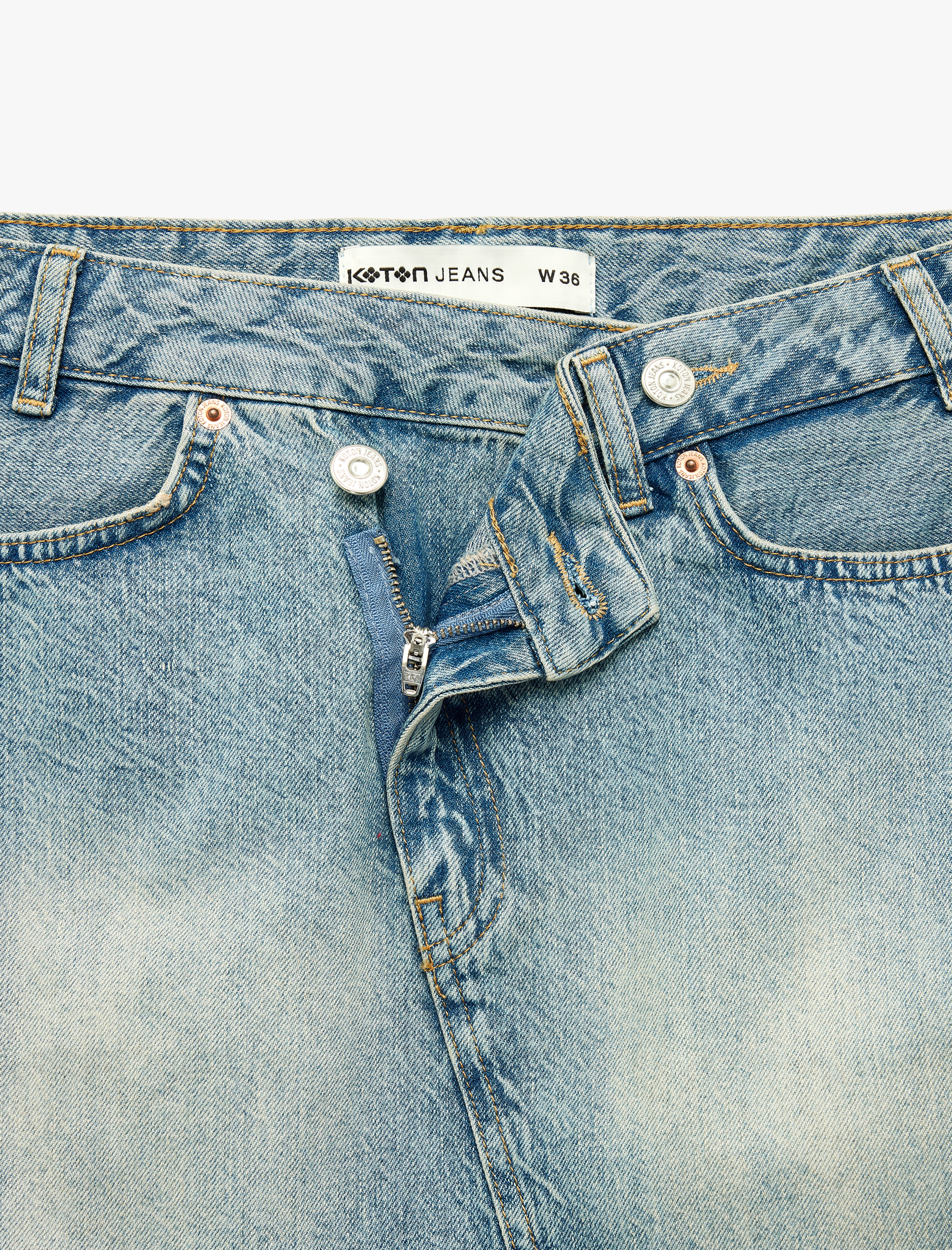   Pamuklu Cepli Düğmeli Asimetrik Mini Denim Etek