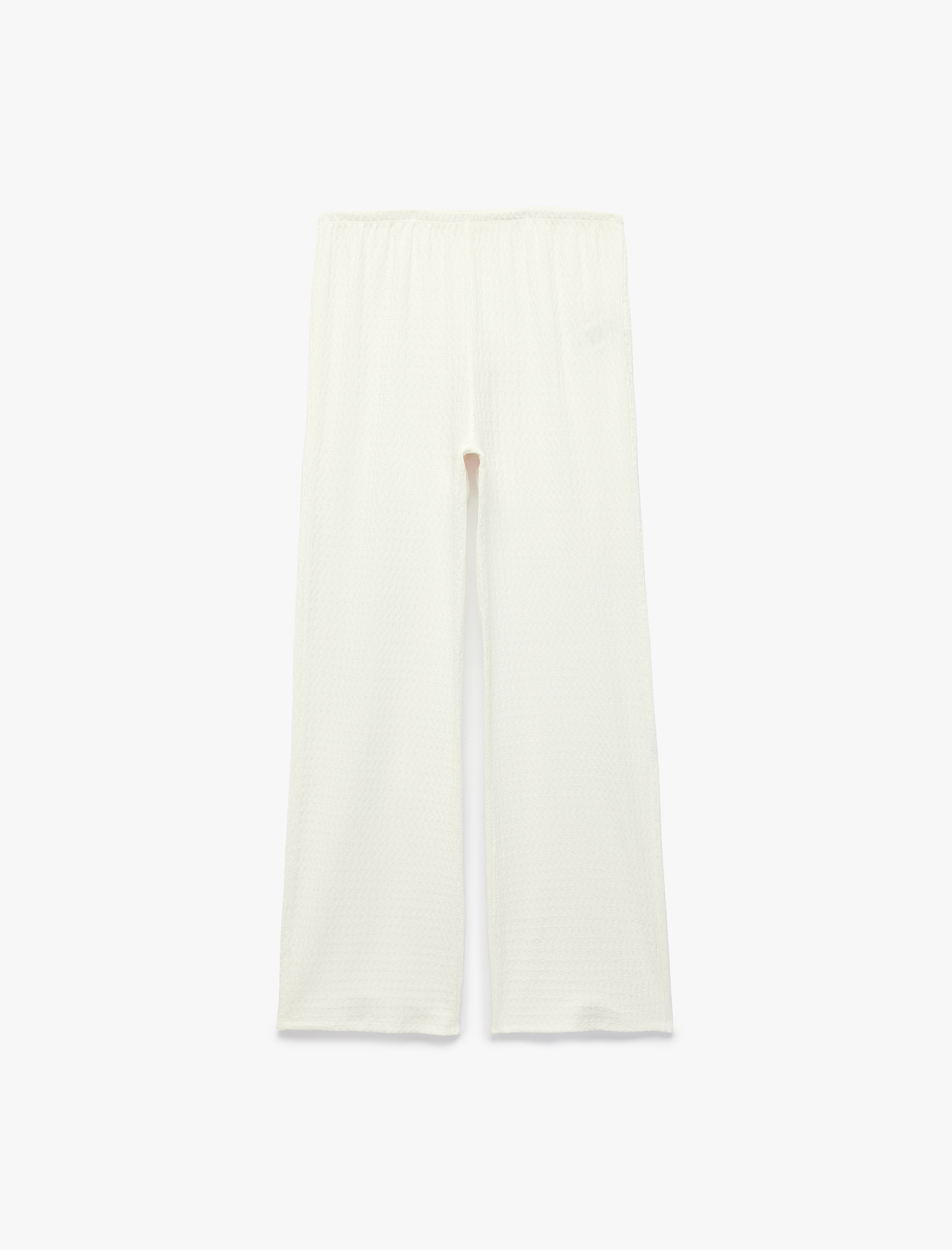   Bürümcük Kumaş Düz Bol Paça Pantolon