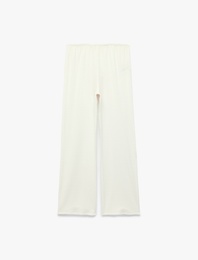 Bürümcük Kumaş Düz Bol Paça Pantolon