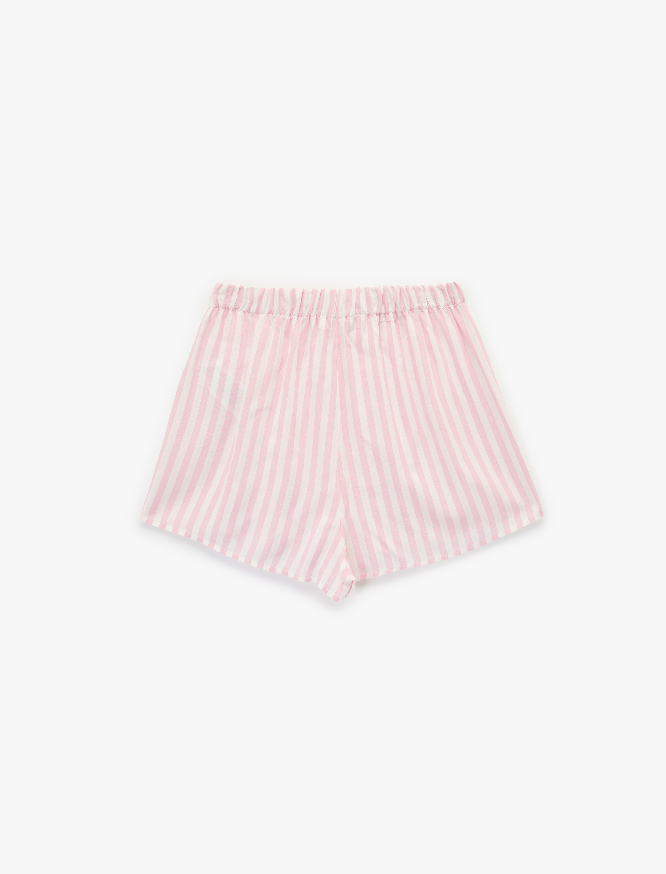   Beli Lastikli Viskon Çizgili Pijama Altı