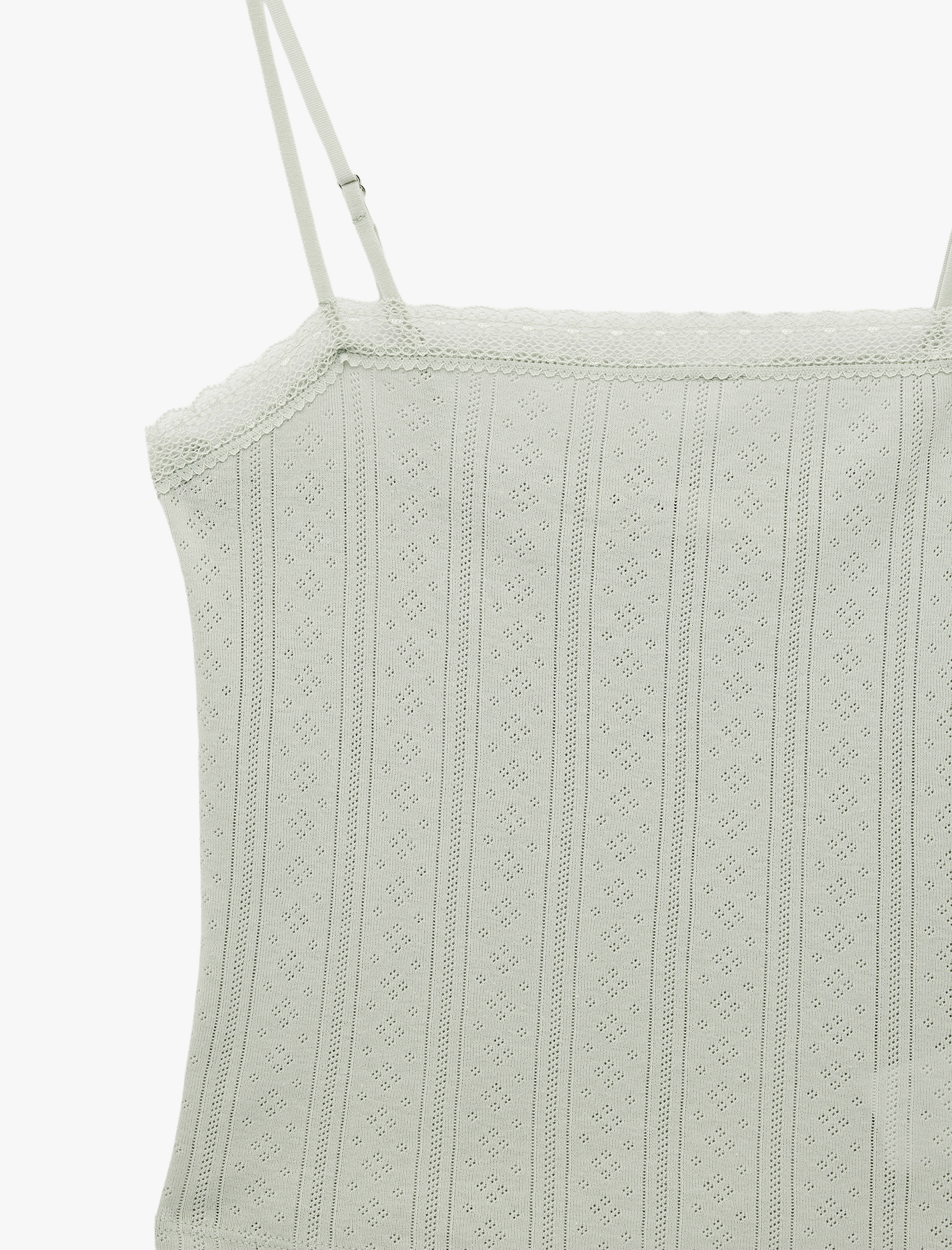   Pamuklu Kare Yaka Askılı Pijama Üstü