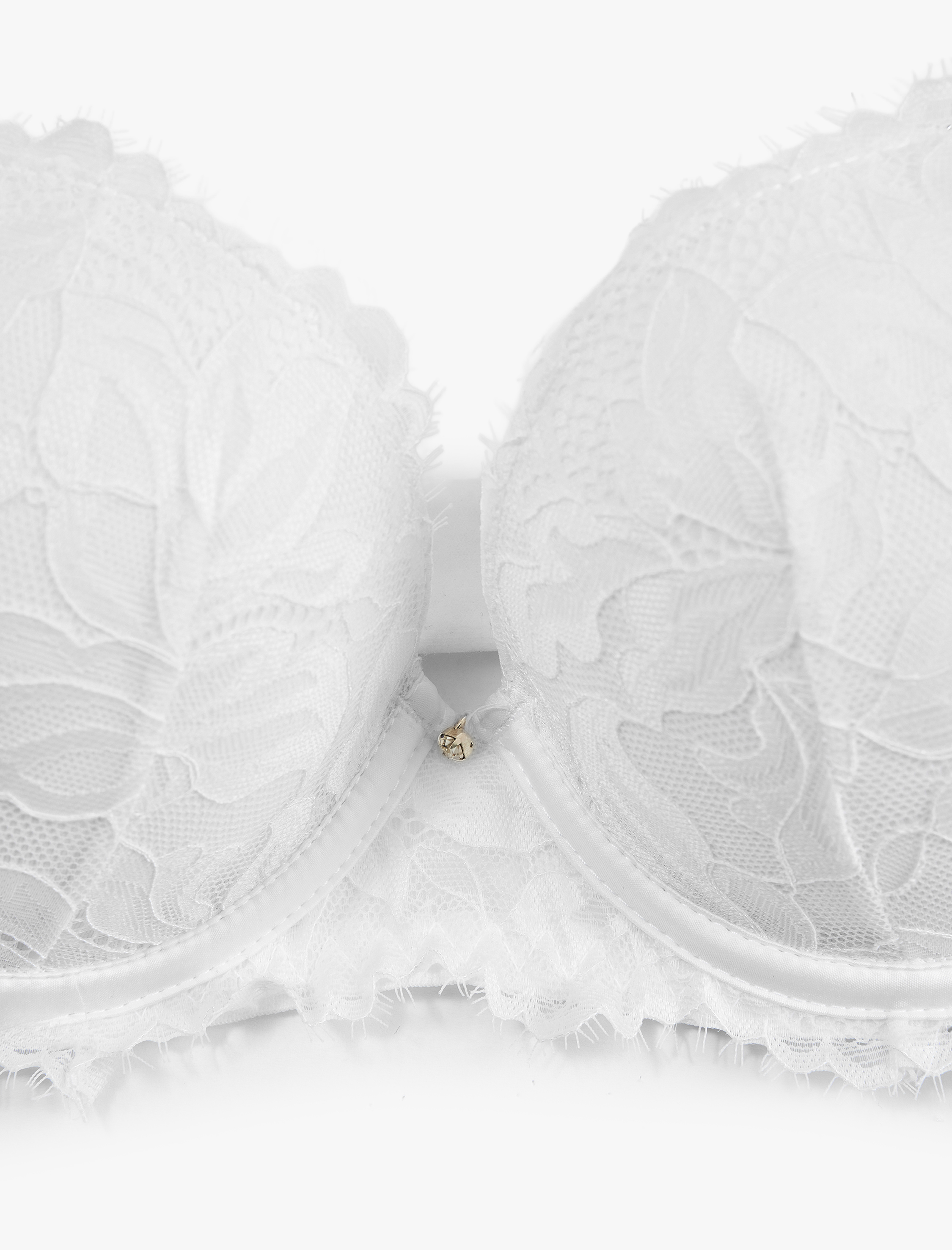   Destekli Metal Aksesuarlı Ekstra Dolgulu Dantelli Bridal Maximizer Sütyen