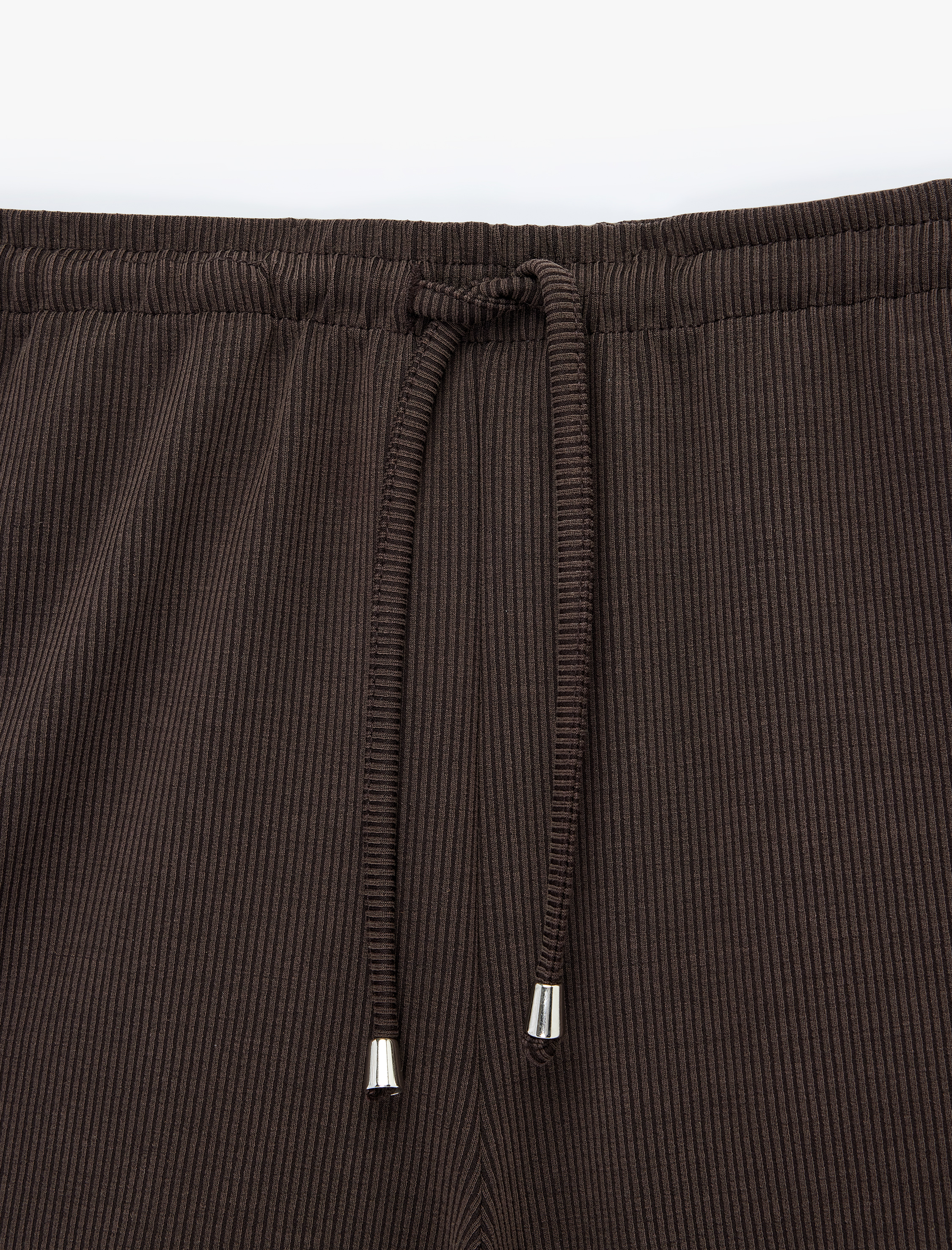   Kaşkorse Modal Kumaş Beli Bağcıklı Cepli Mini Şort