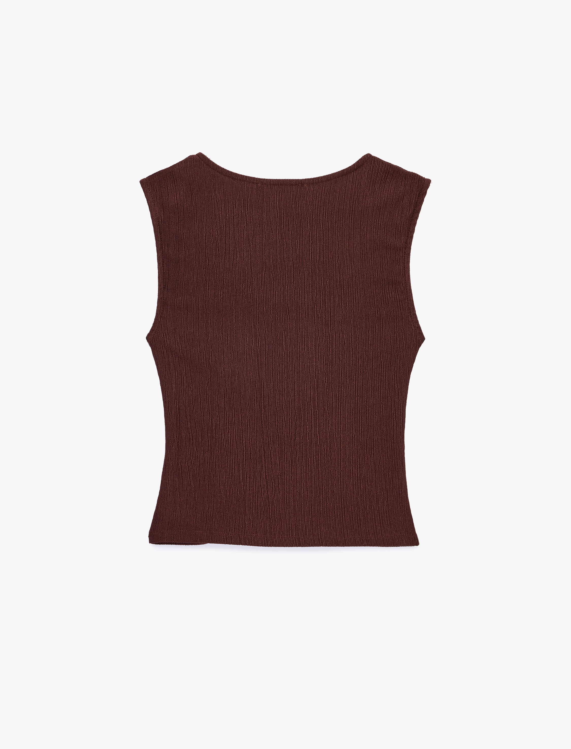   Slim Fit Kolsuz Büzgülü V Yaka Tişört