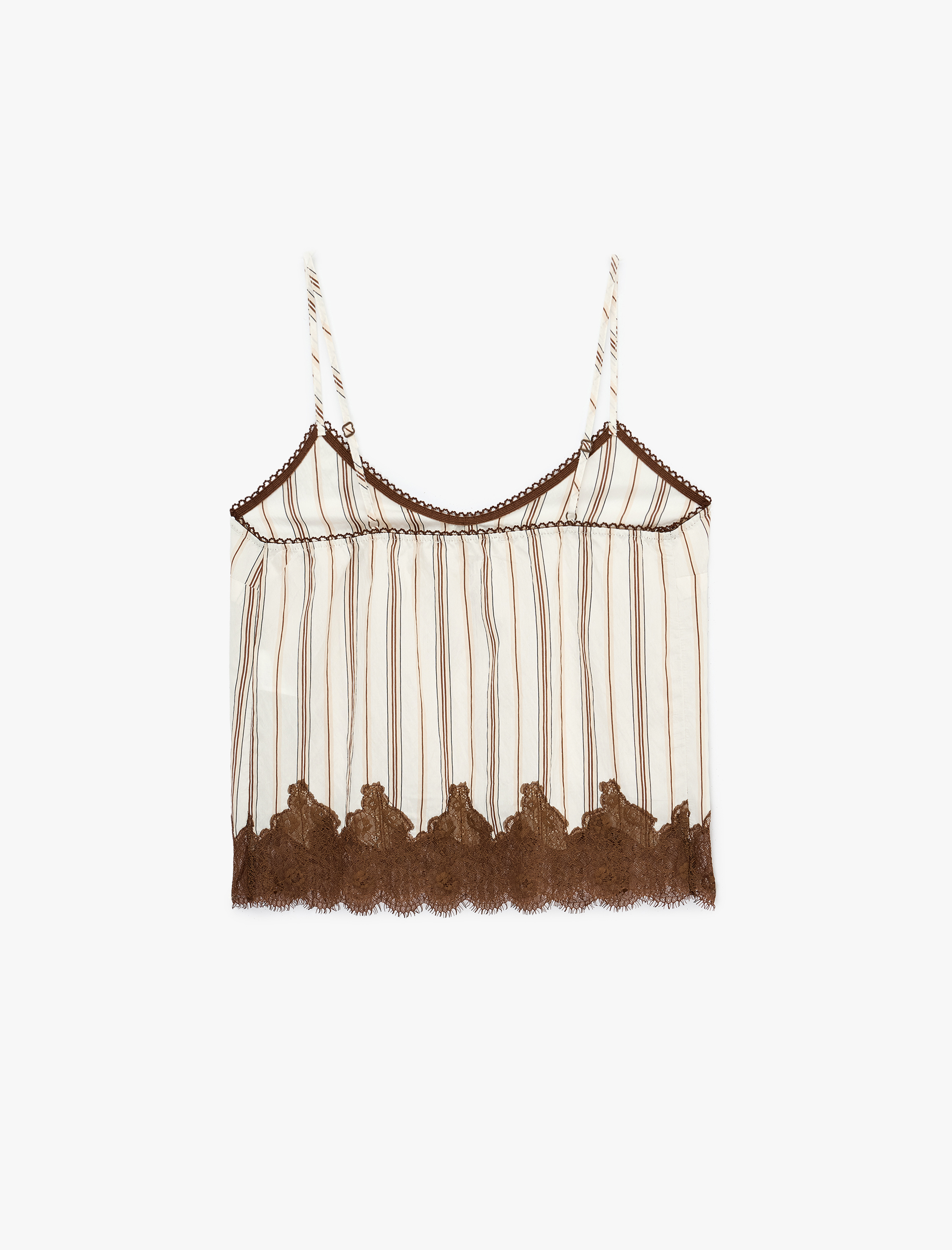   Viskon Askılı Pijama Üstü