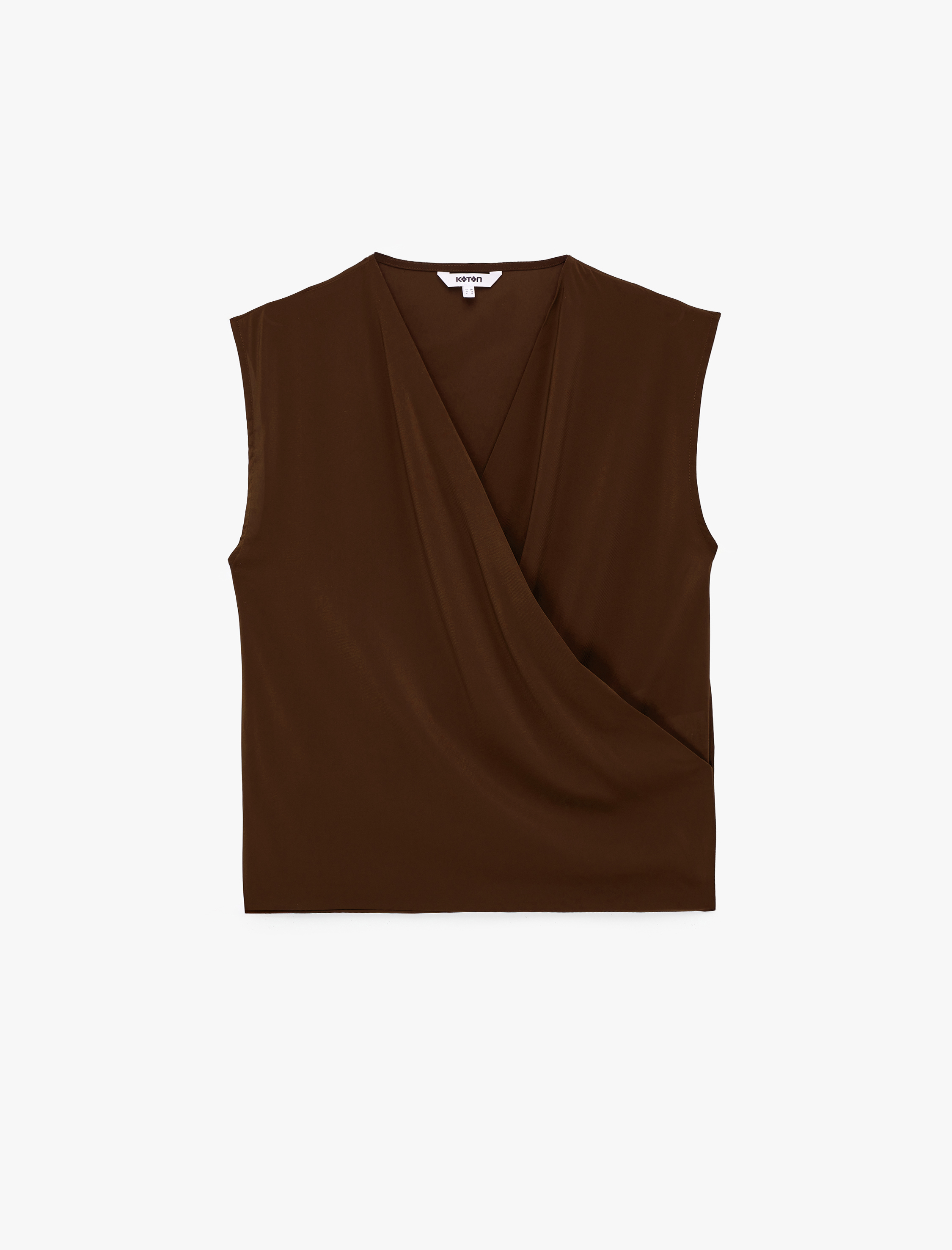   Kruvaze V Yaka Kolsuz Şifon Bluz