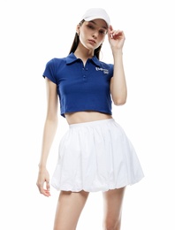 Pamuklu Beli Lastikli Oversize Balon Mini Etek