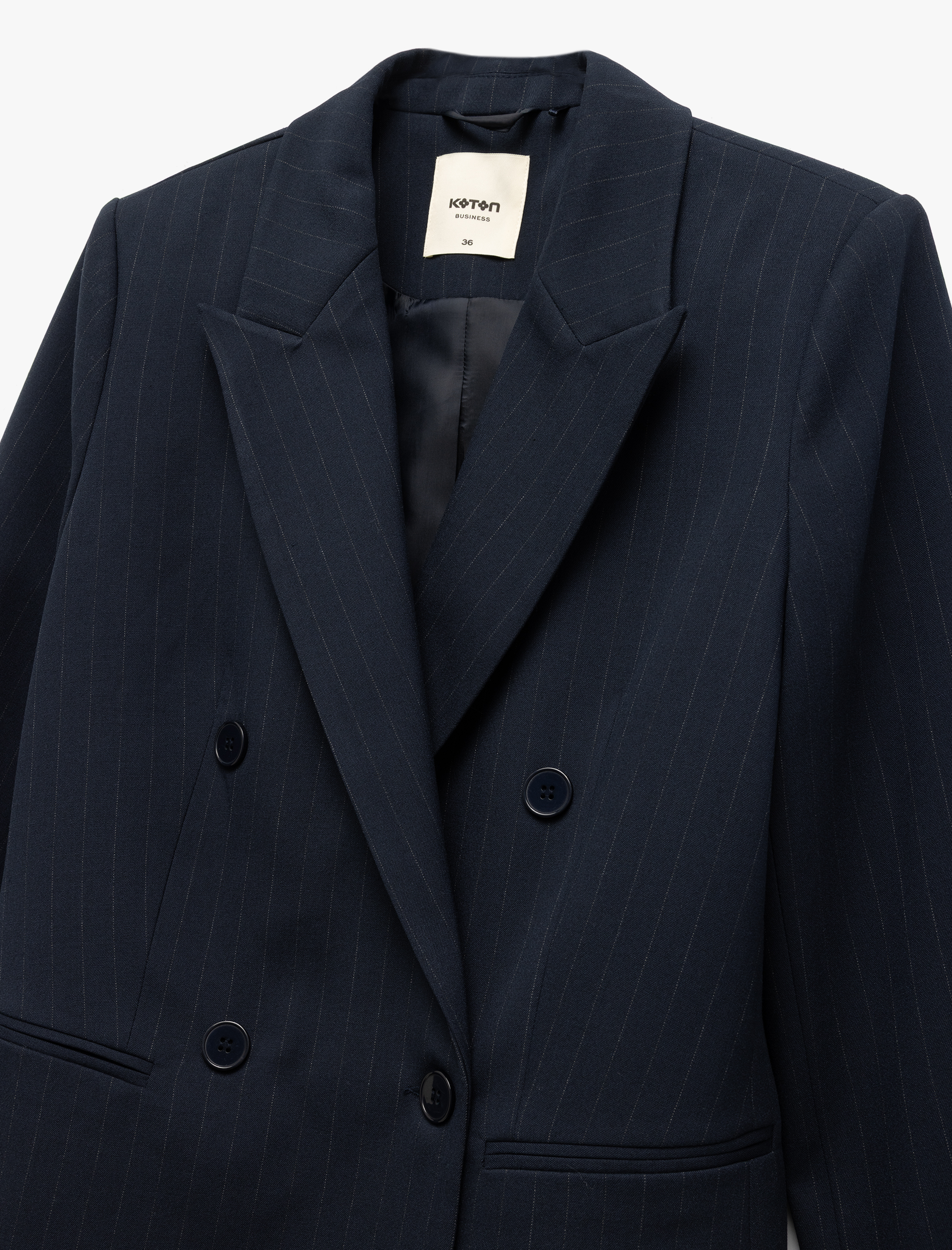   Cepli Uzun Kollu Kruvaze Blazer Ceket