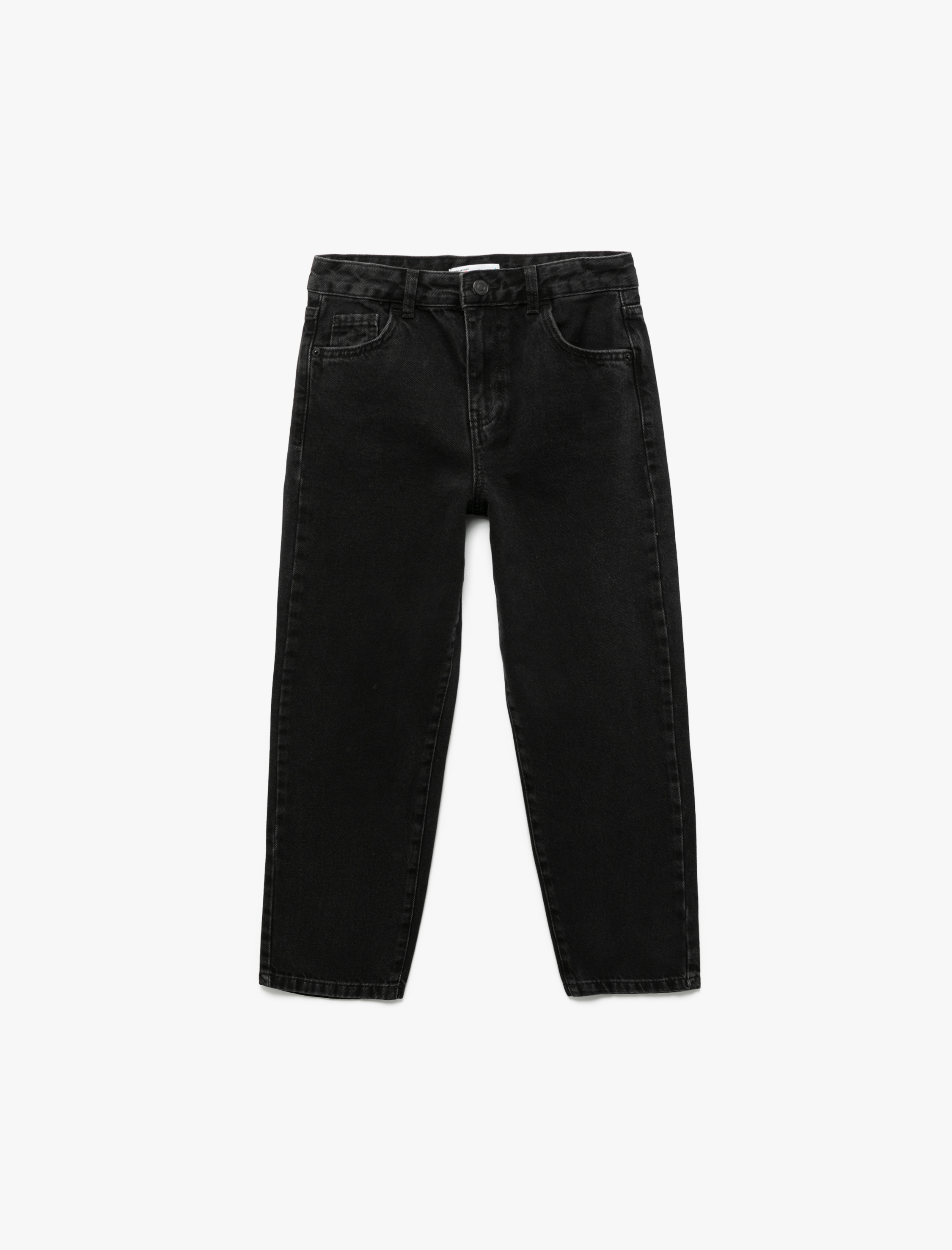  Erkek Çocuk Cep Detaylı Rahat Kesim Pamuklu Denim Pantolon