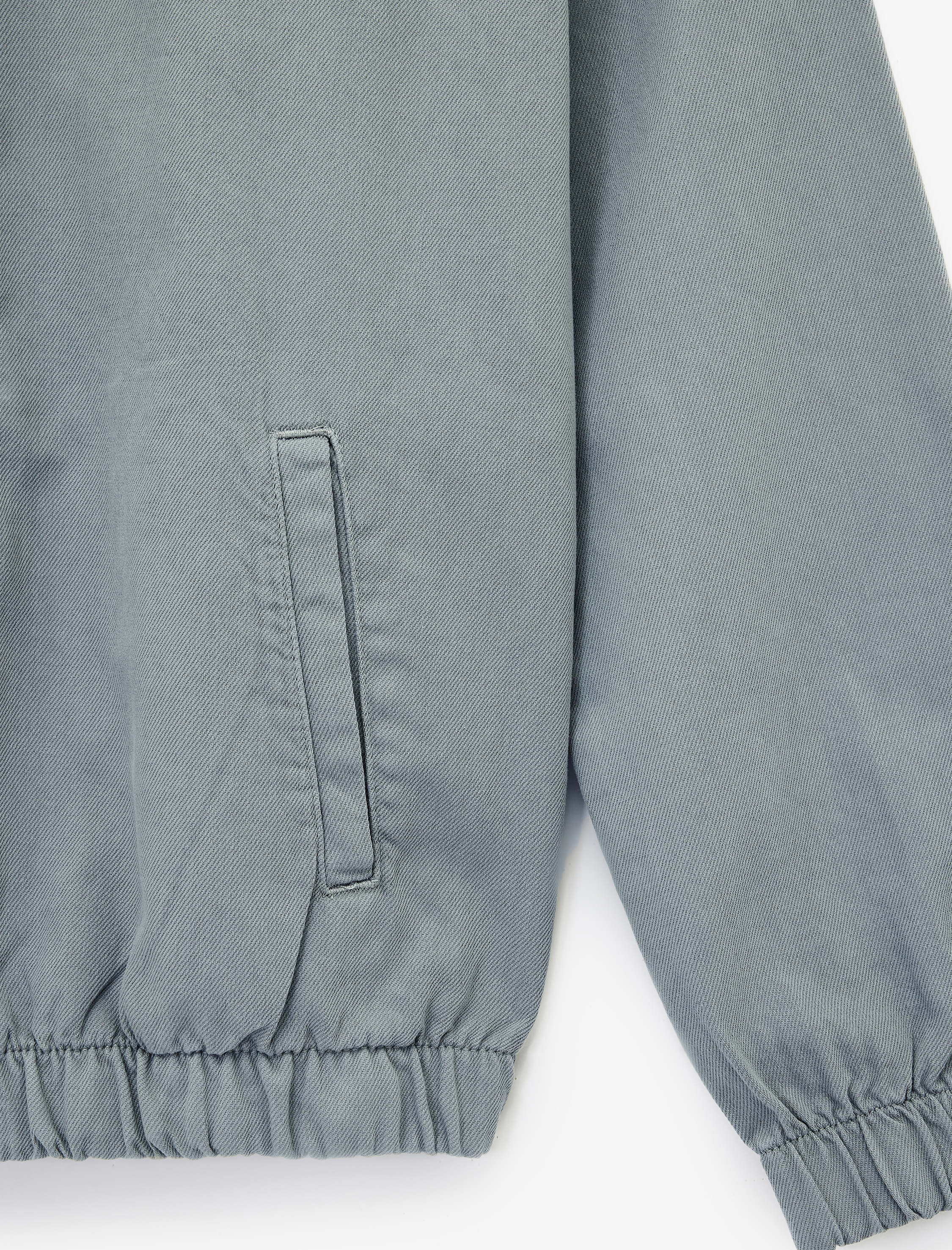   Pamuklu Cepli Uzun Kollu Fermuarlı Oversize Kapşonlu Jean Ceket