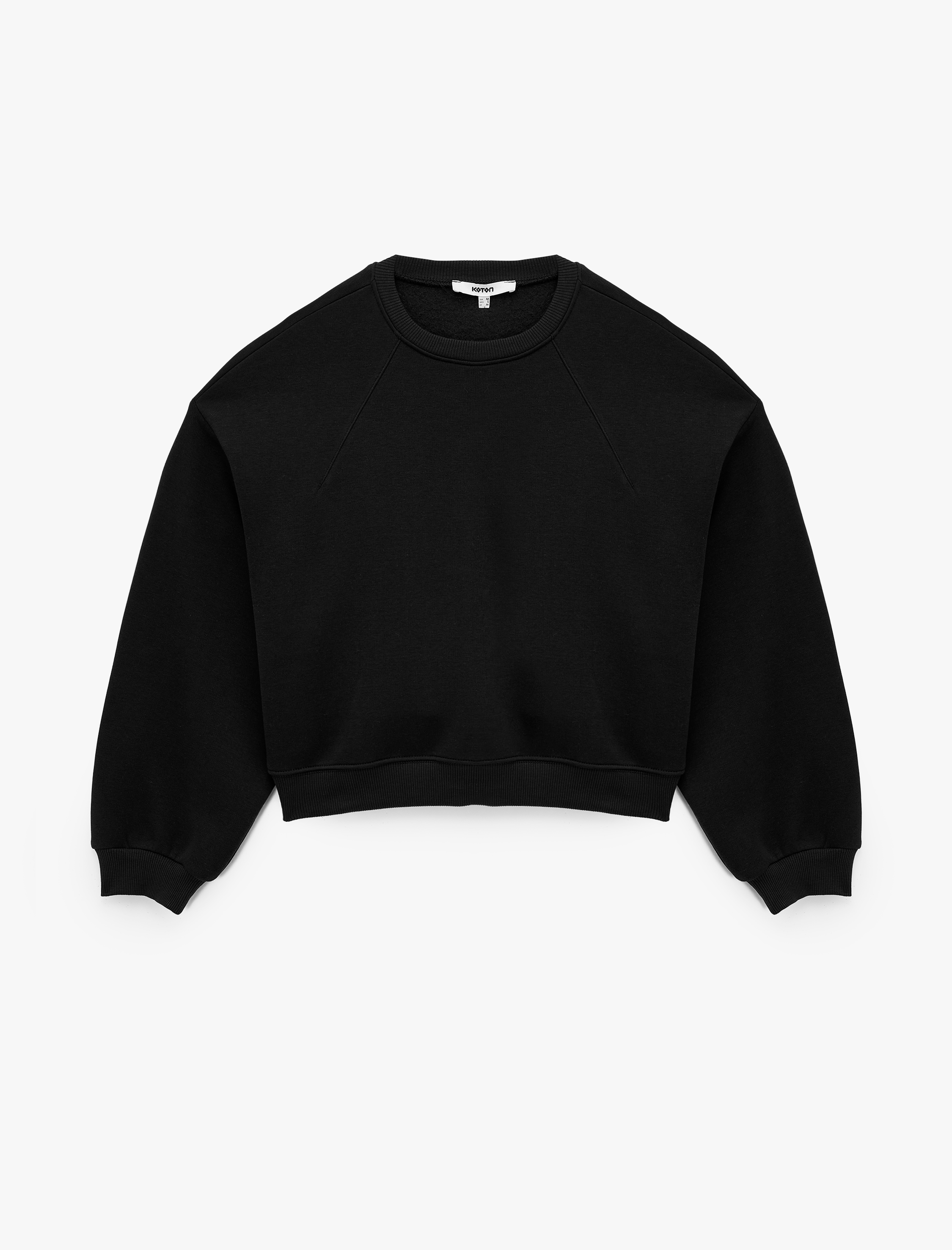   Regular Fit Üç İplik Şardonlu Uzun Kollu Bisiklet Yaka Basic Sweatshirt