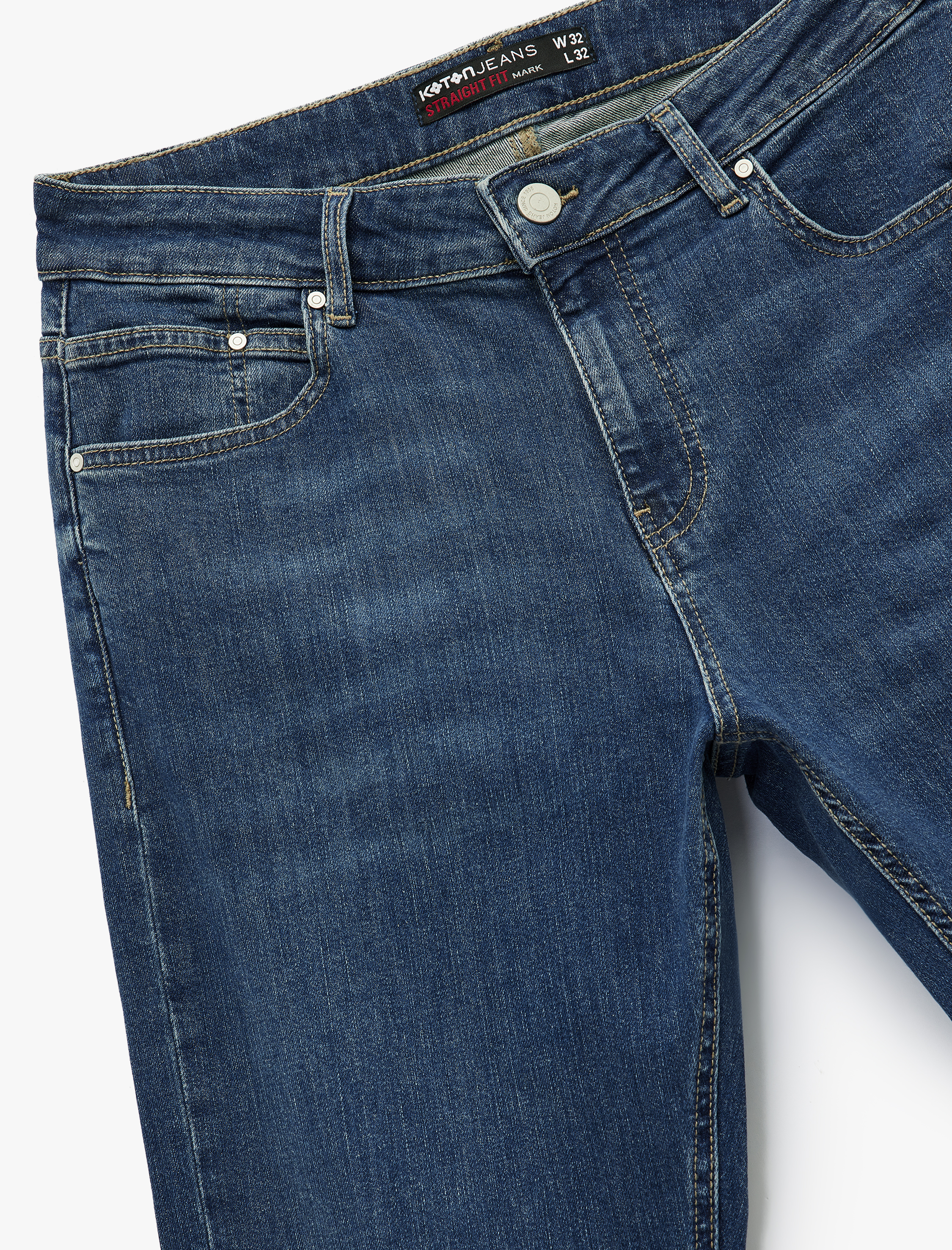   Cepli Straight Fit Düz Paça Jean Pantolon - Mark Straight Jeans