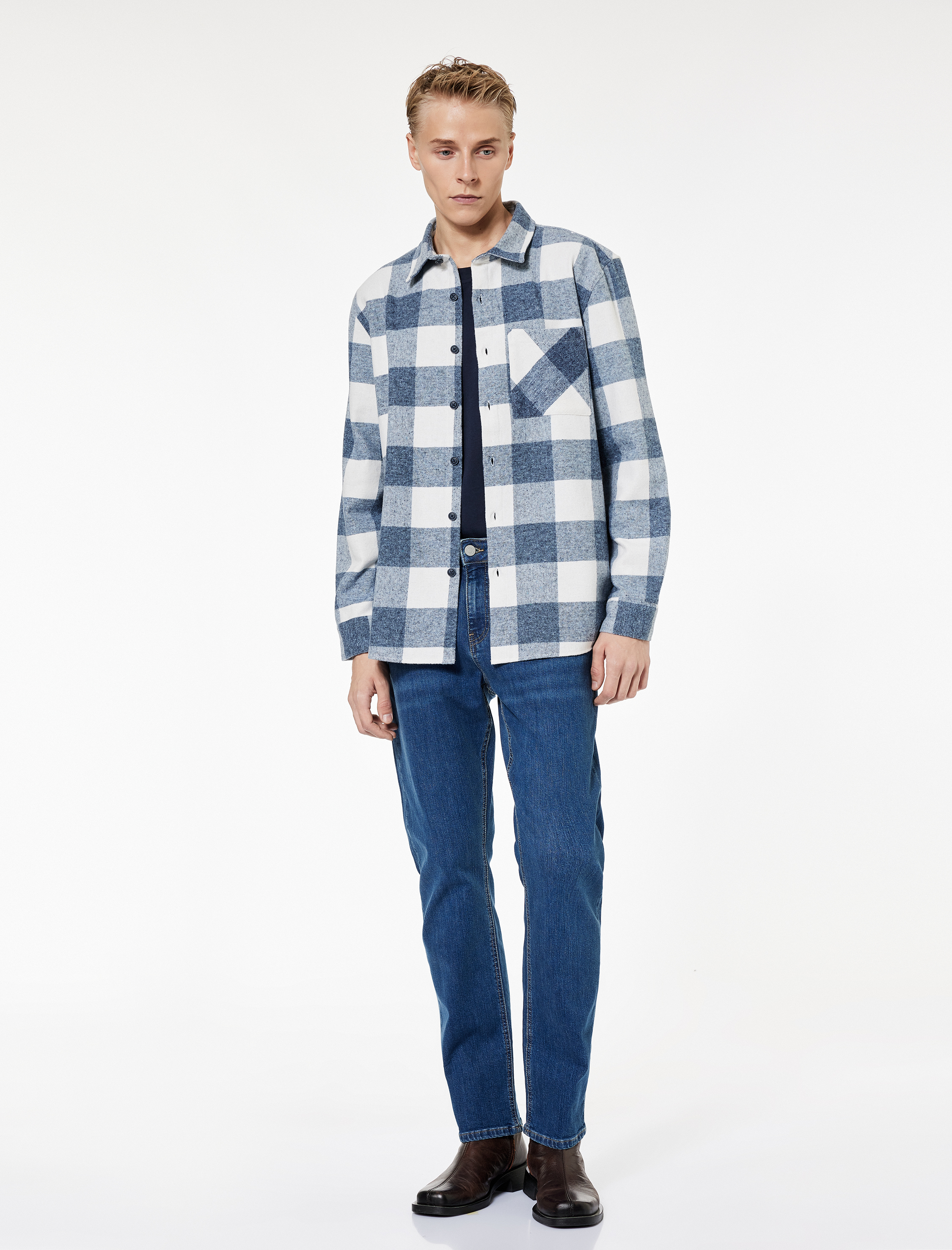   Cepli Straight Fit Düz Paça Jean Pantolon - Mark Straight Jeans