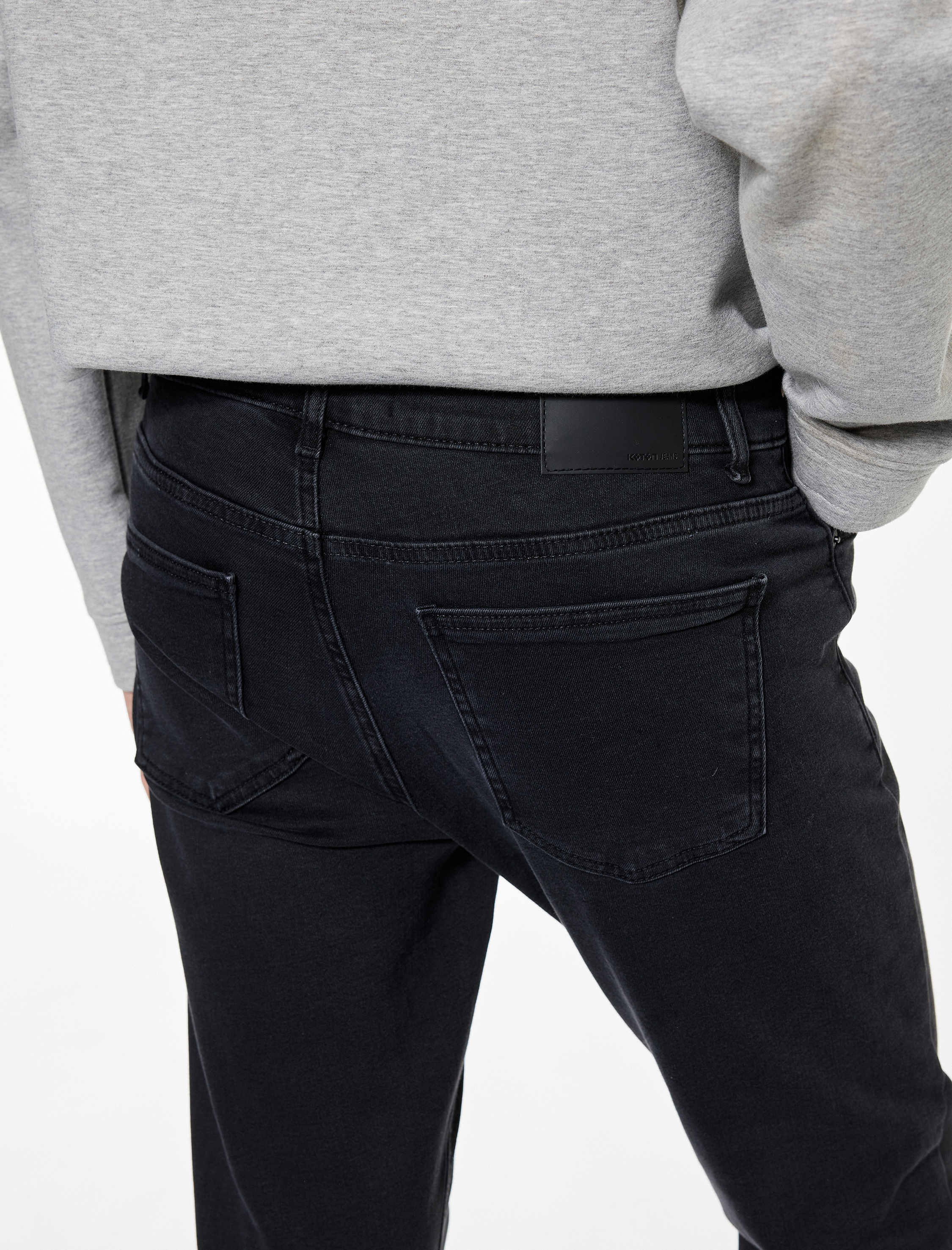   Slim Fit Düğmeli Cepli Jean Pantolon - Slim Fit Brad Jeans