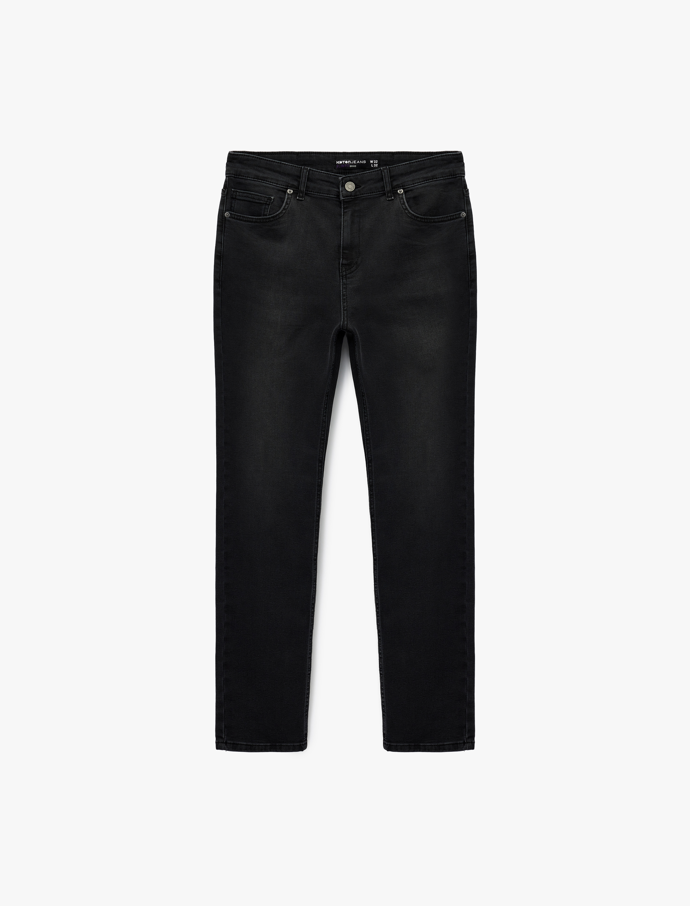   Slim Fit Düğmeli Cepli Jean Pantolon - Slim Fit Brad Jeans