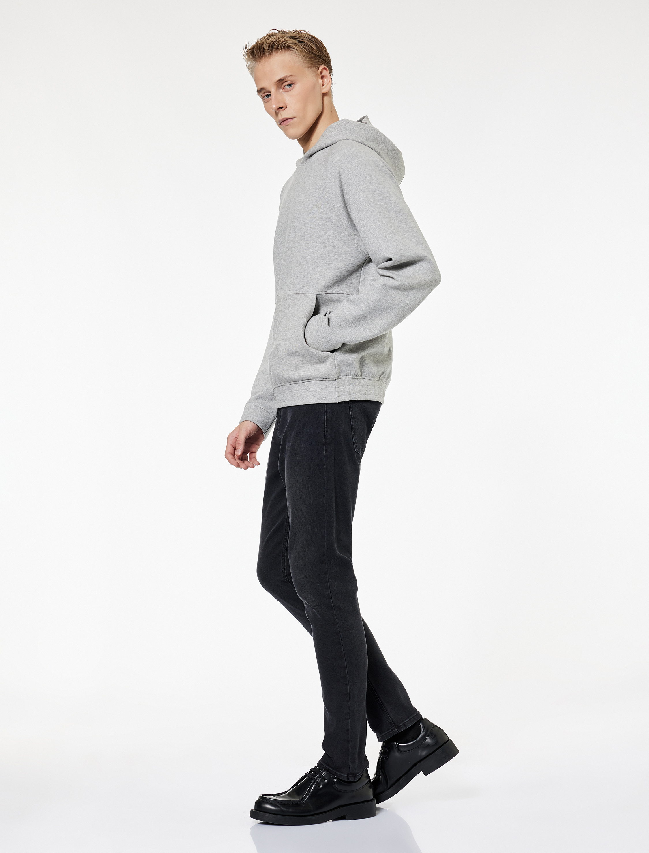   Slim Fit Düğmeli Cepli Jean Pantolon - Slim Fit Brad Jeans