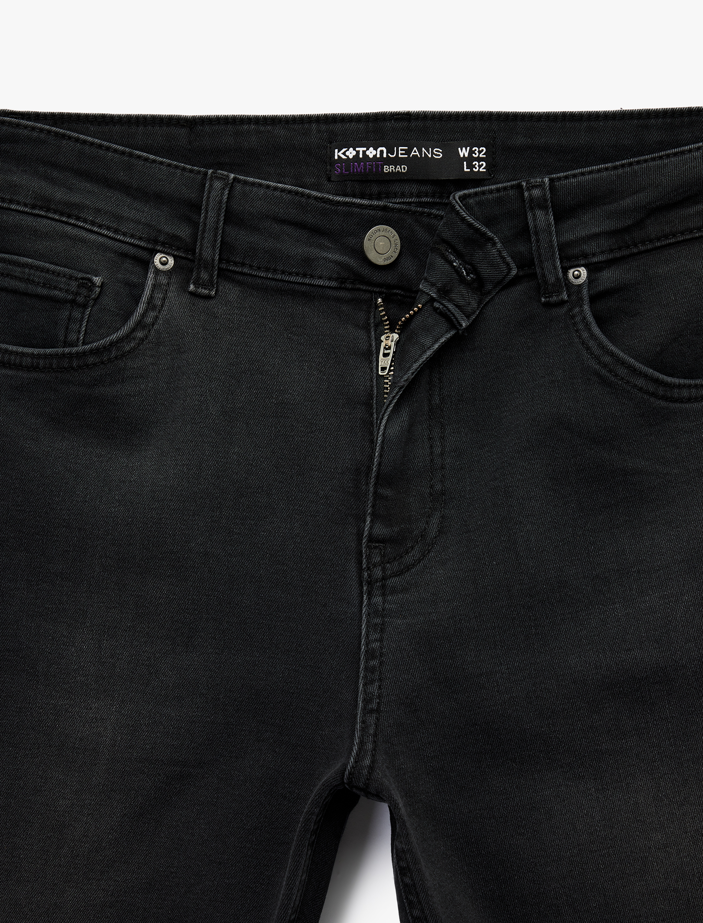   Slim Fit Düğmeli Cepli Jean Pantolon - Slim Fit Brad Jeans