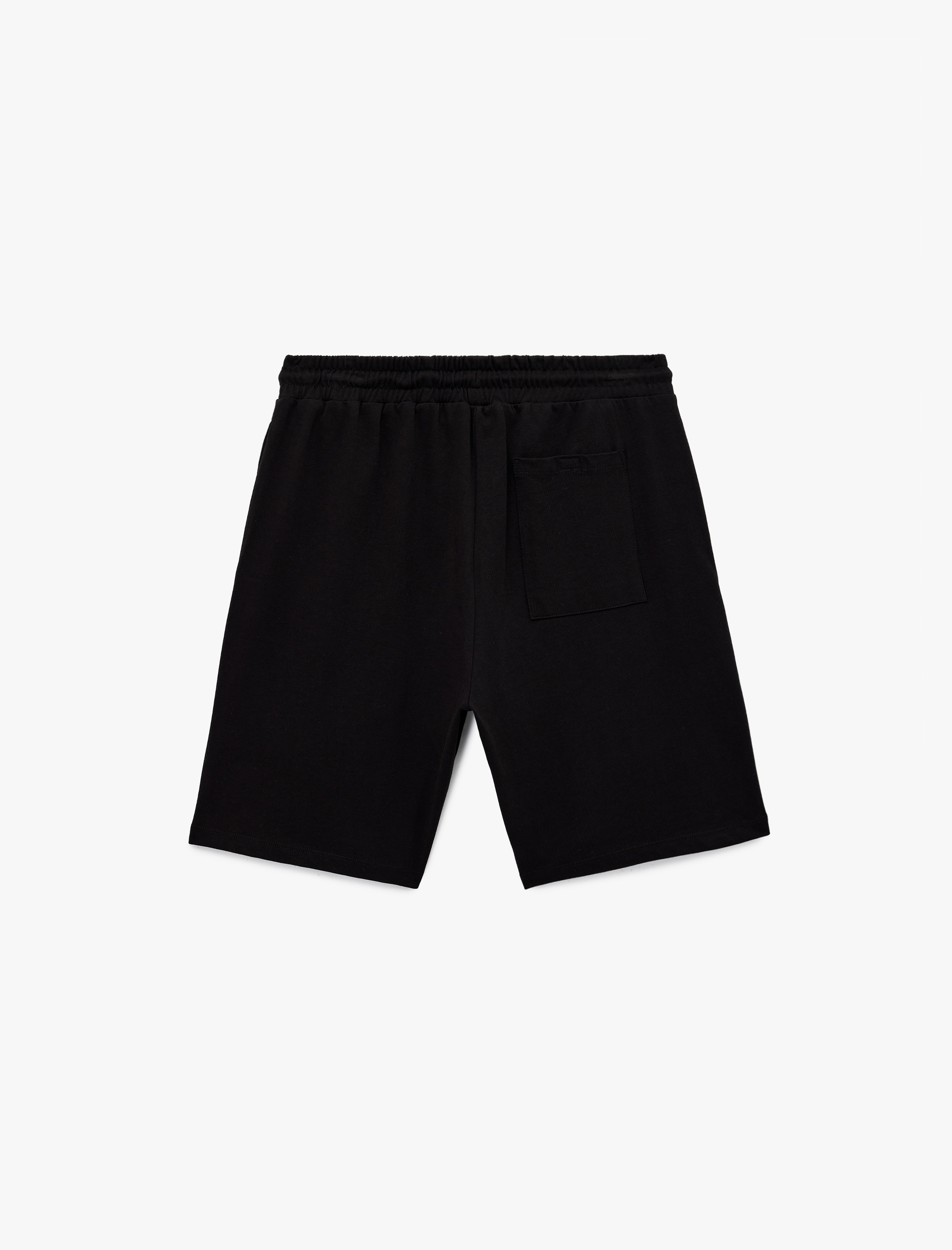   Beli Bağcıklı Cep Detaylı Pamuklu Straight Fit Spor Şort