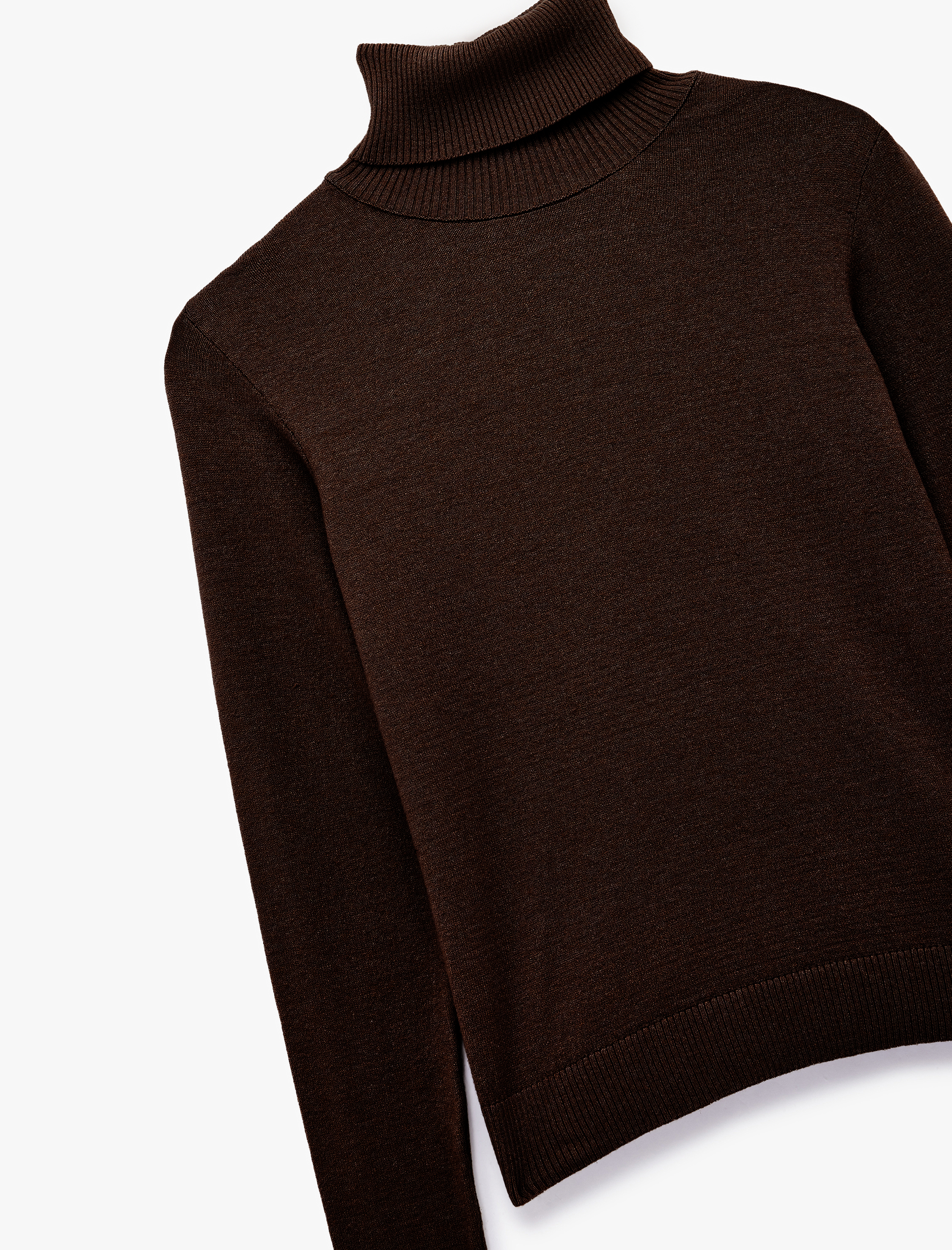   Uzun Kollu Balıkçı Yaka Triko Kazak