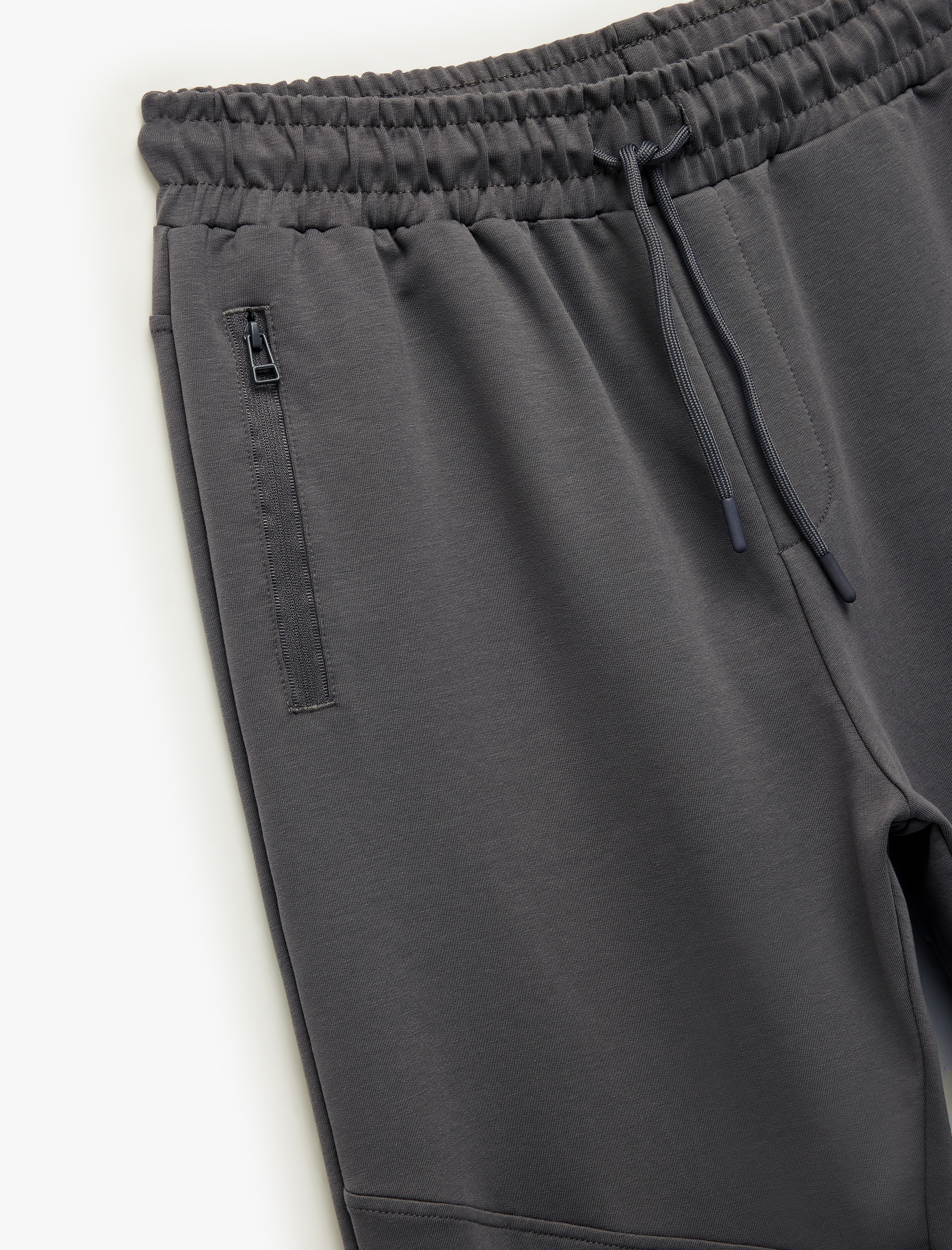   Pamuklu Fermuarlı Cepli Beli Bağcıklı Jogger Eşofman Altı