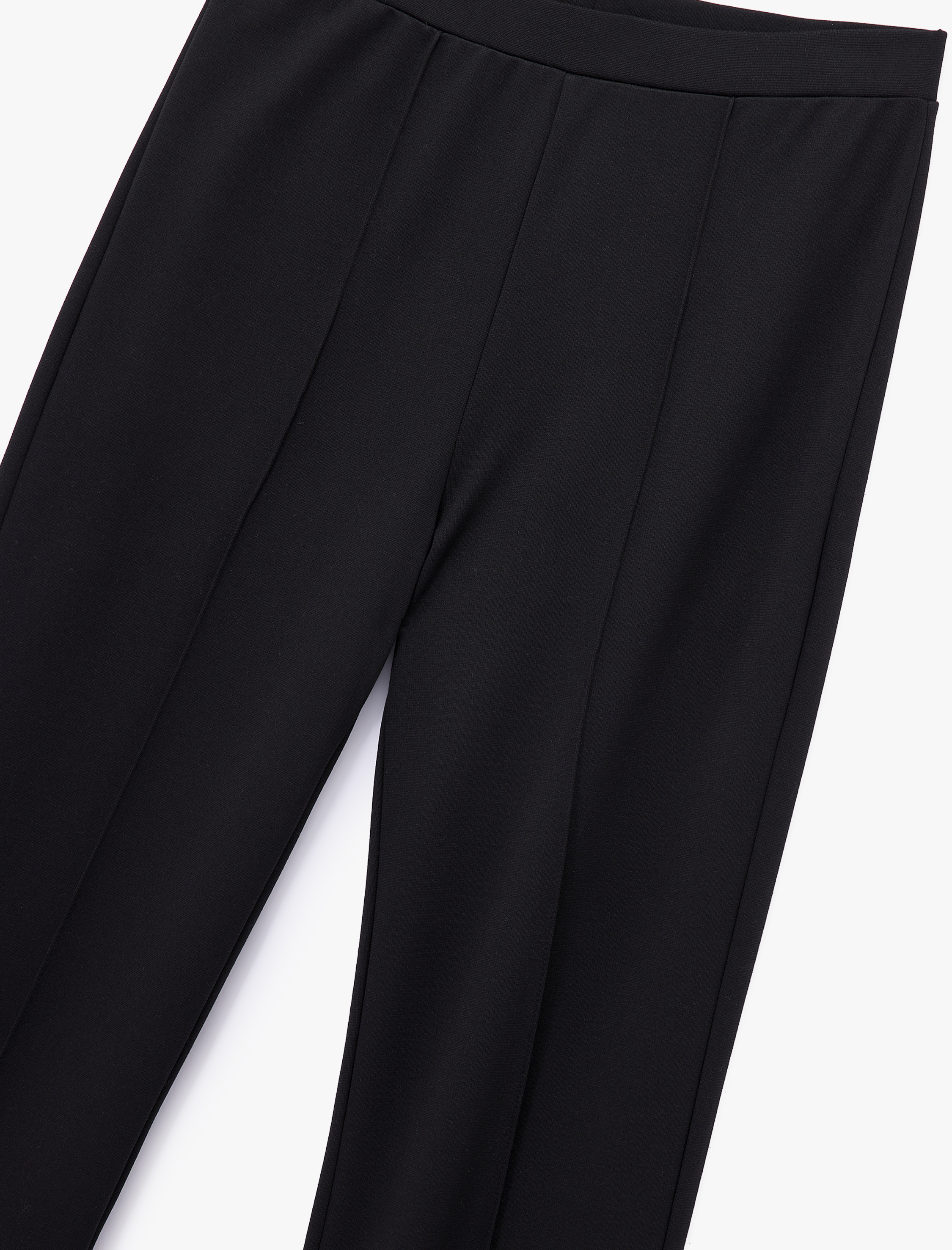   Slim Fit Nervür Detaylı Geniş İspanyol Paça Pantolon