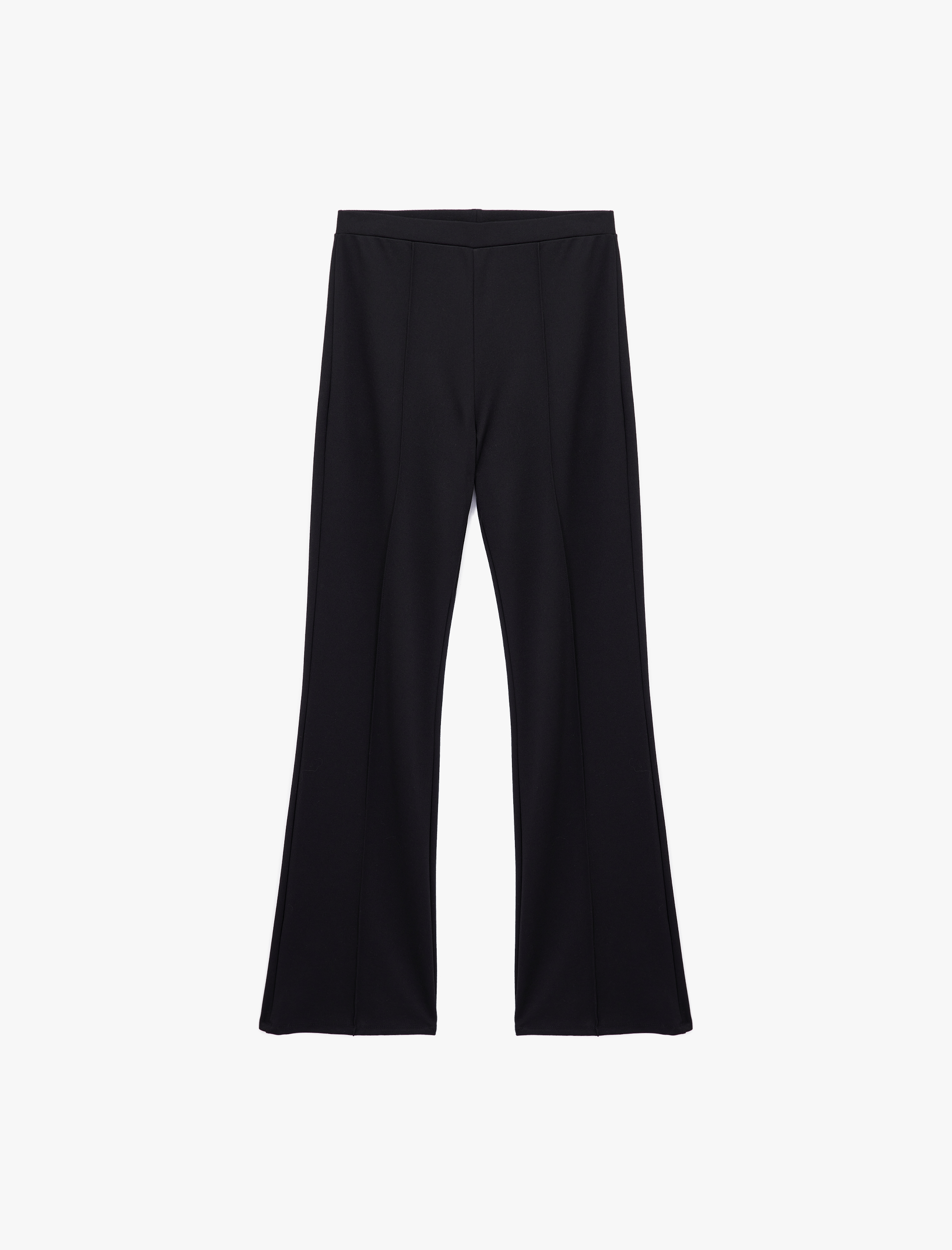   Slim Fit Nervür Detaylı Geniş İspanyol Paça Pantolon