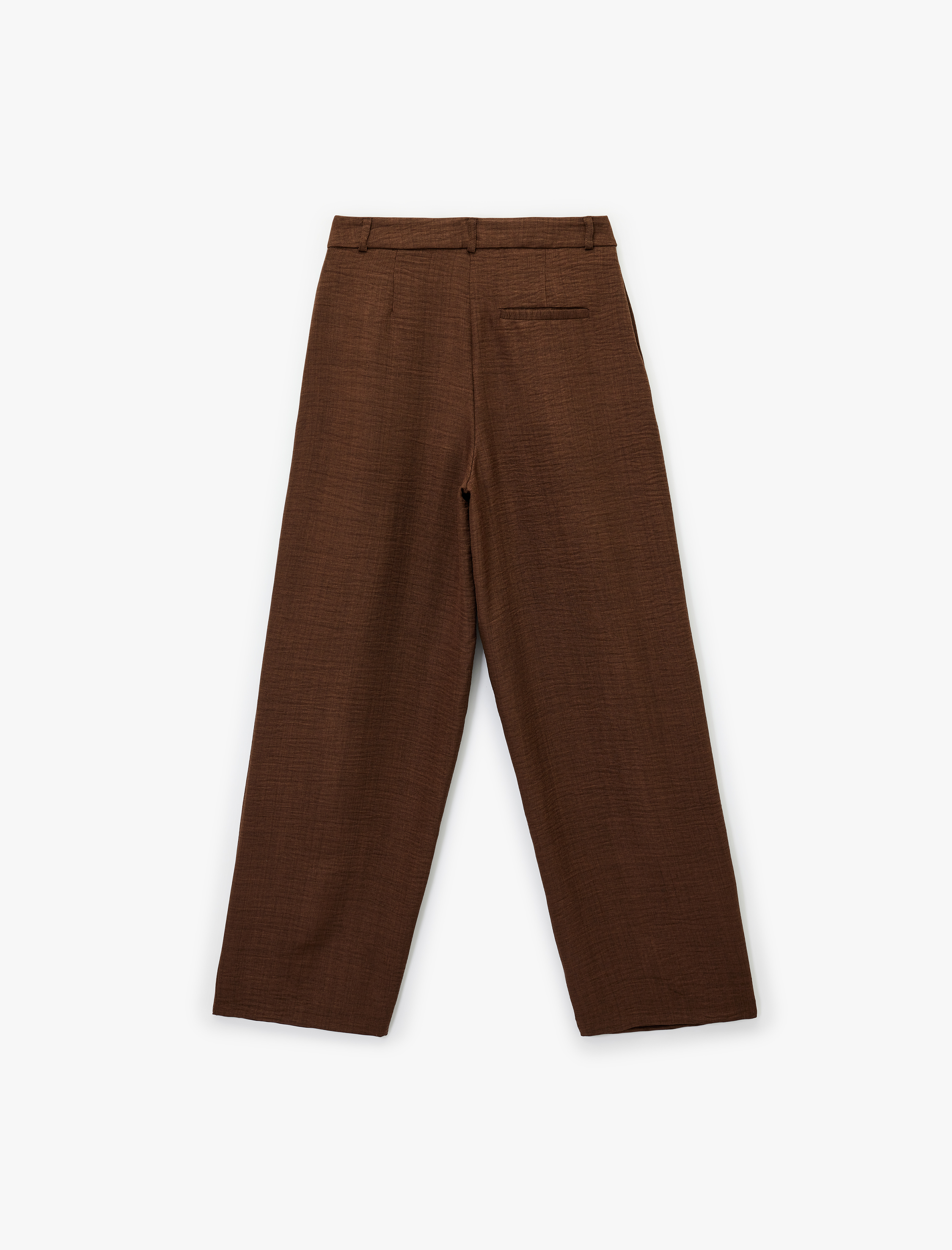   Yüksek Bel Pileli Cep Detaylı Havuç Pantolon