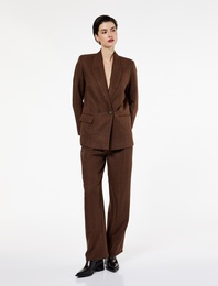 Yüksek Bel Pileli Cep Detaylı Havuç Pantolon