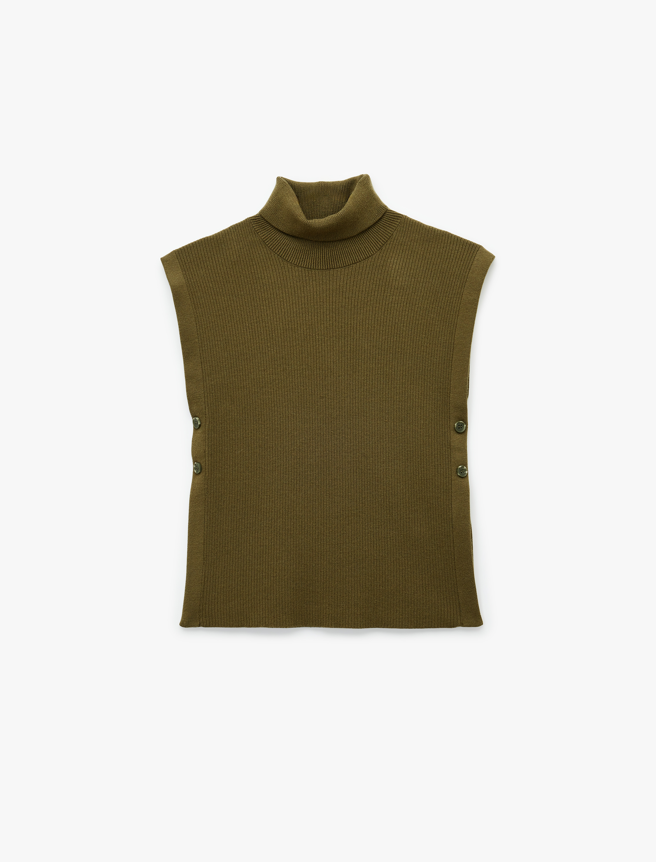   Koton X Sima Tarkan - Yanları Düğme Detaylı Balıkçı Yaka Triko Süveter