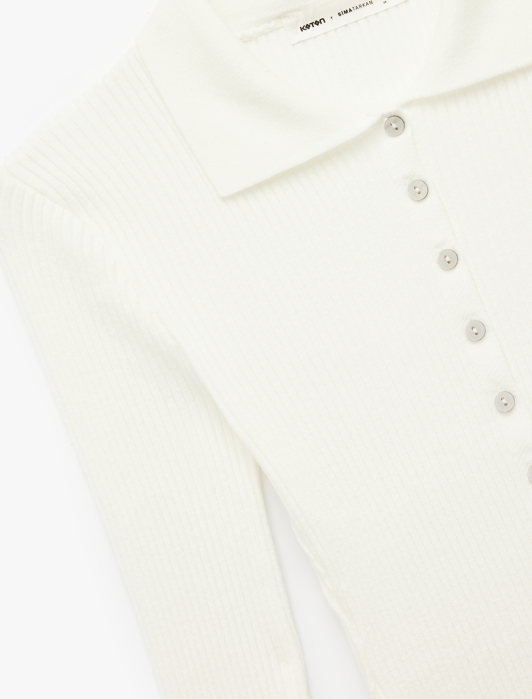   Koton X Sima Tarkan - Uzun Kollu Düğmeli Polo Yaka Triko Hırka