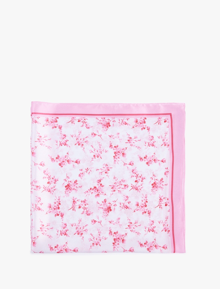 Kadın Kare Çiçekli Şal